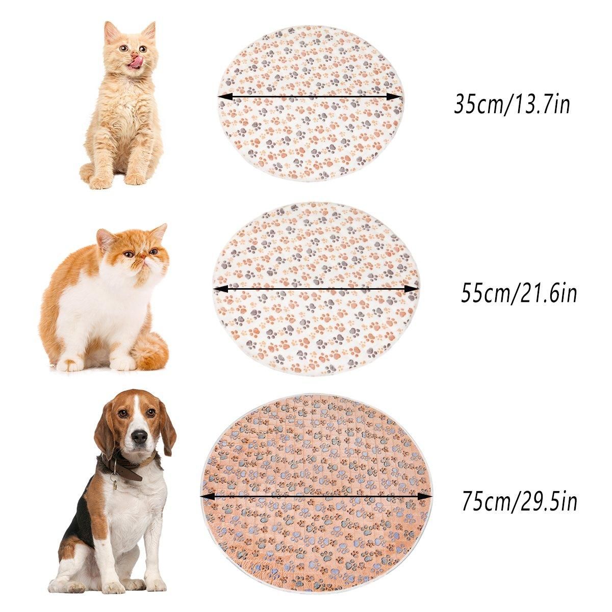 Waterproof Dog Pads Round Diaper Pads Pet Training Pads for Puppies and Dogs - White-55cm — image 4