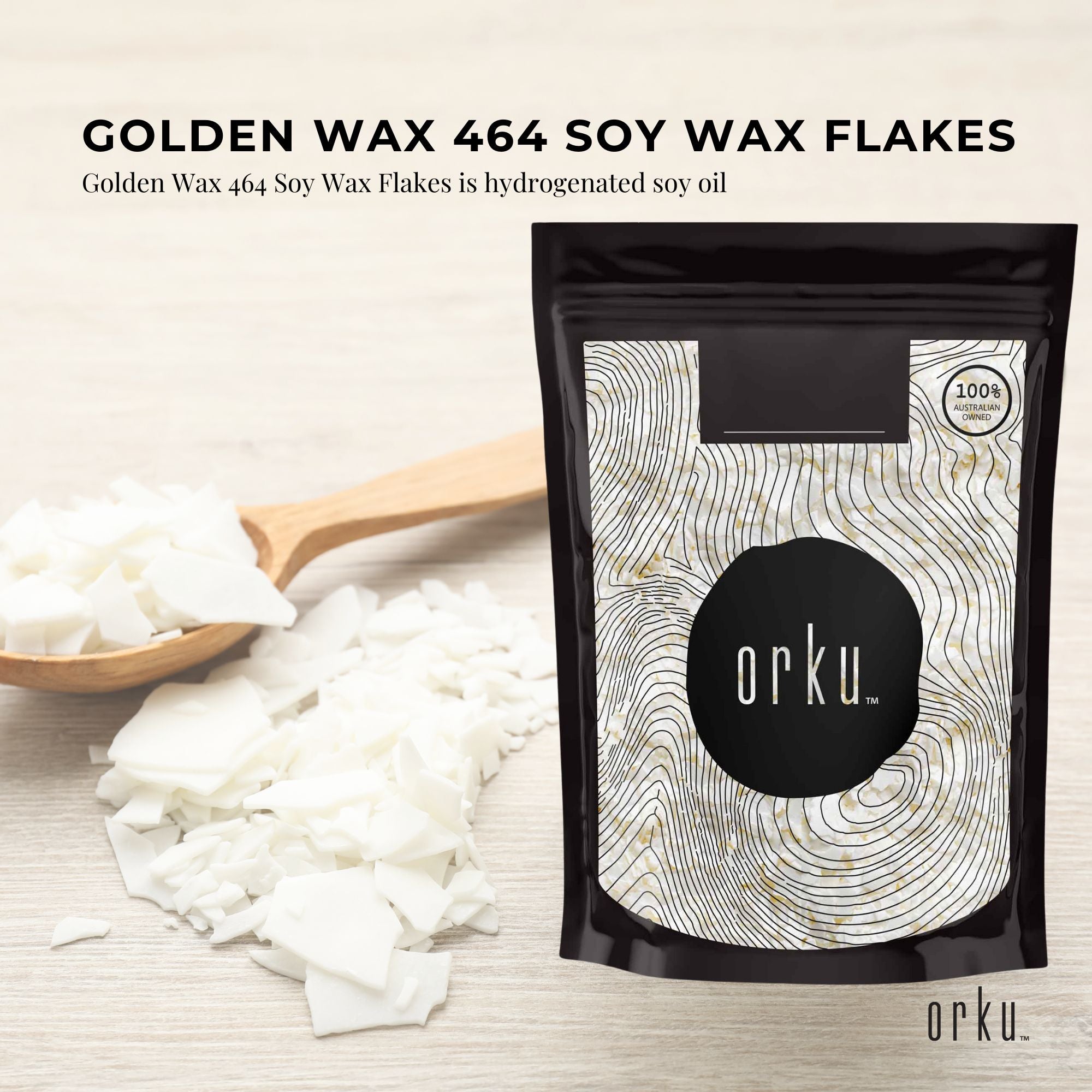 50g Golden 464 Soy Wax Flakes - 100% Pure Natural DIY Candle Melts Chips β image 3