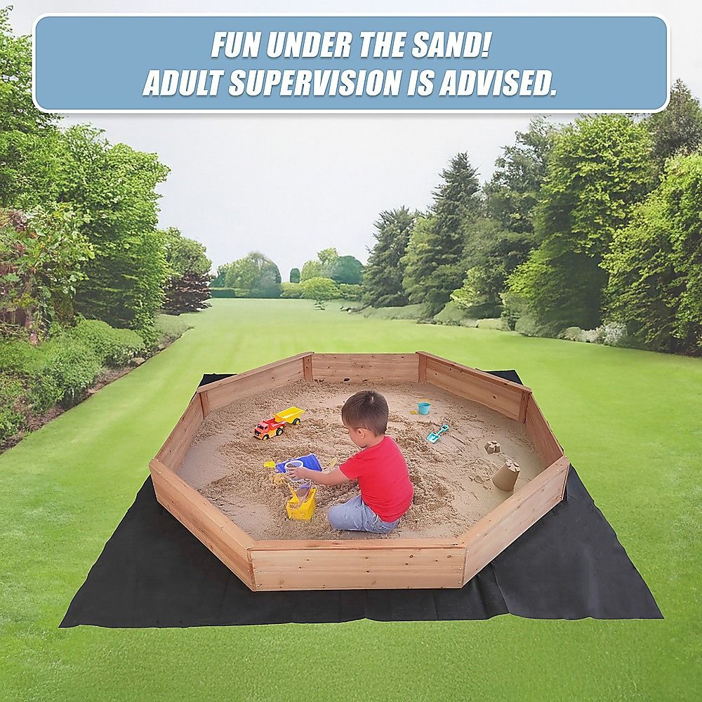 Kids Sand Pit Large Octagonal Wooden Sandpit โ image 6