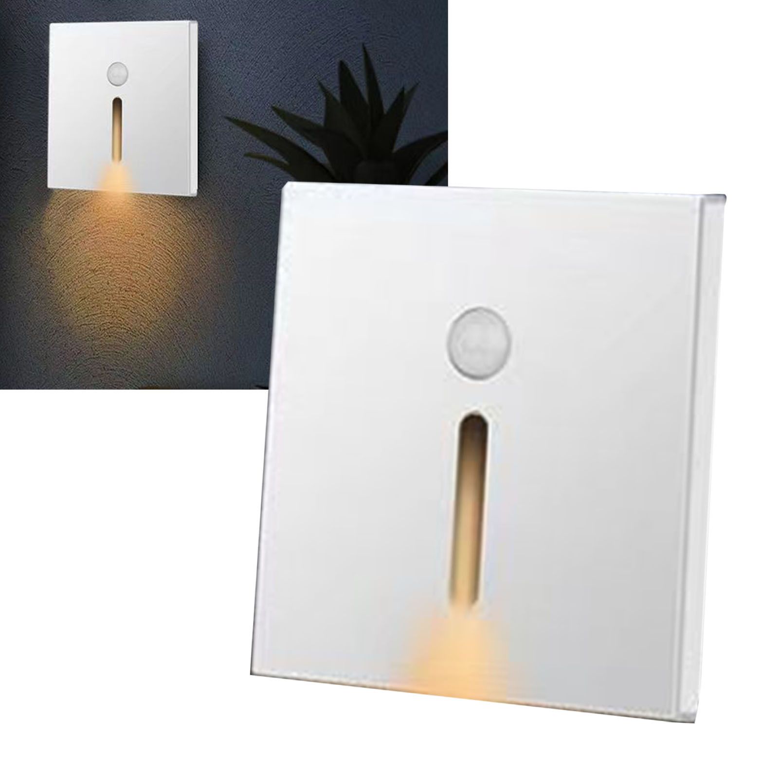 LED Motion Sensor Night Light ABS Small LED Induction Lamp for Bedside Corridor Hallway White — image 5