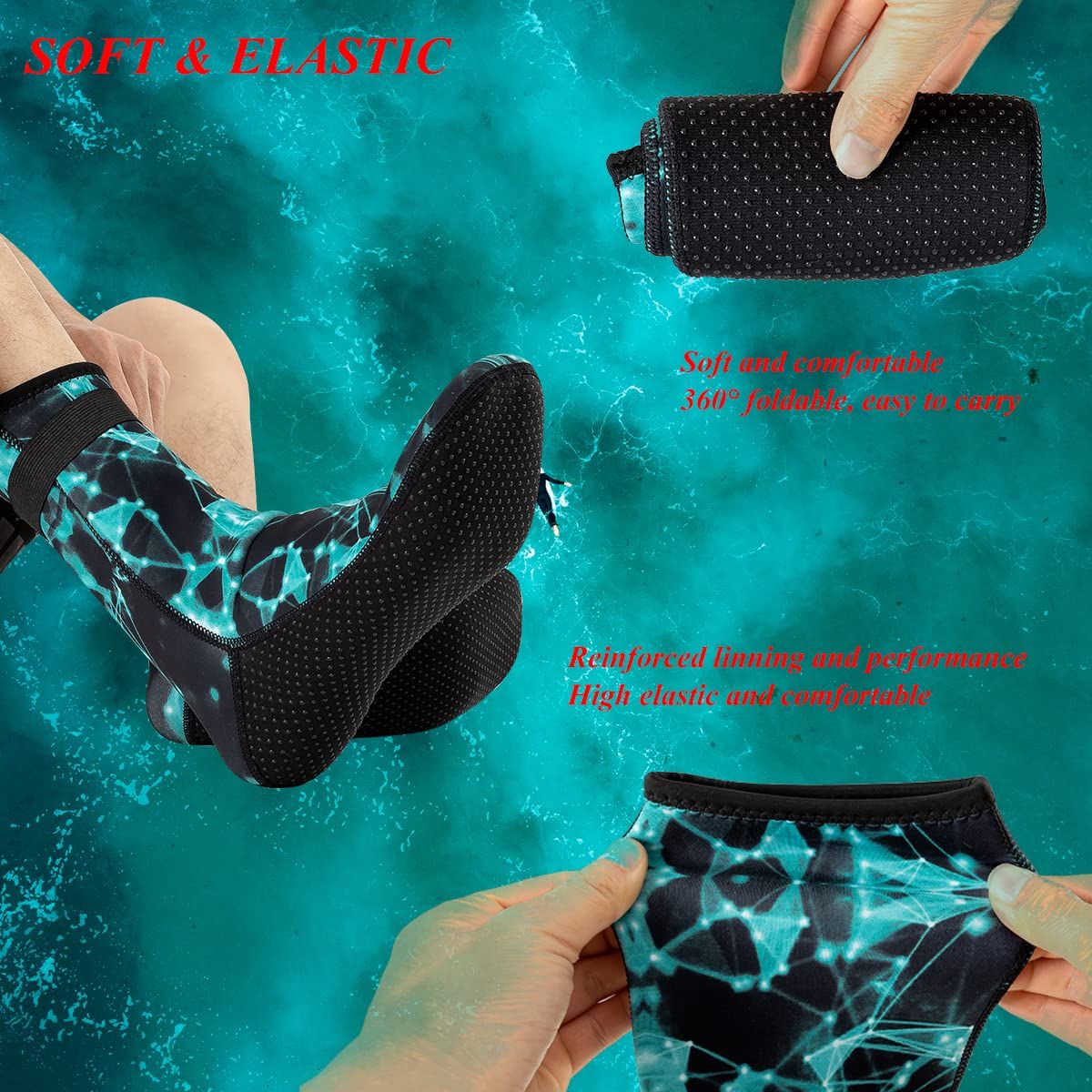 Wetsuit Socks 3mm Neoprene Diving Socks Thermal Anti-slip Scuba Socks Water Booties for Swimming Water Sports β image 3