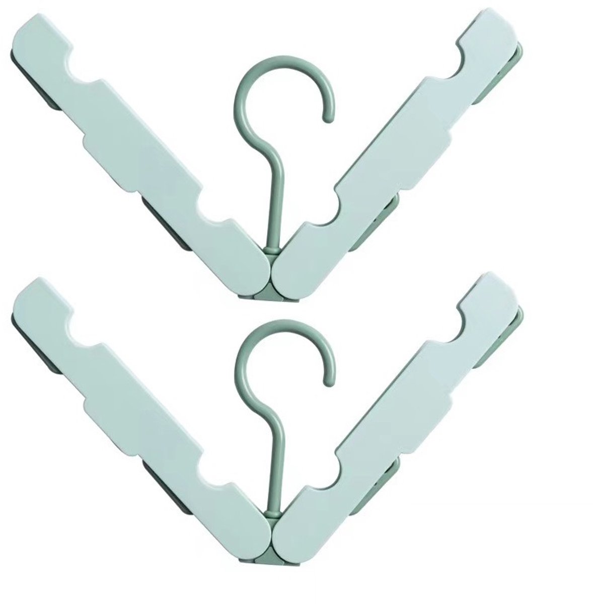 Folding Clothes Rack (Two-Piece Pack) - Hanging Clothes Rack - Portable Folding Hanger with Hook - Ideal for Travel, Campers, Travelers and Small Spaces