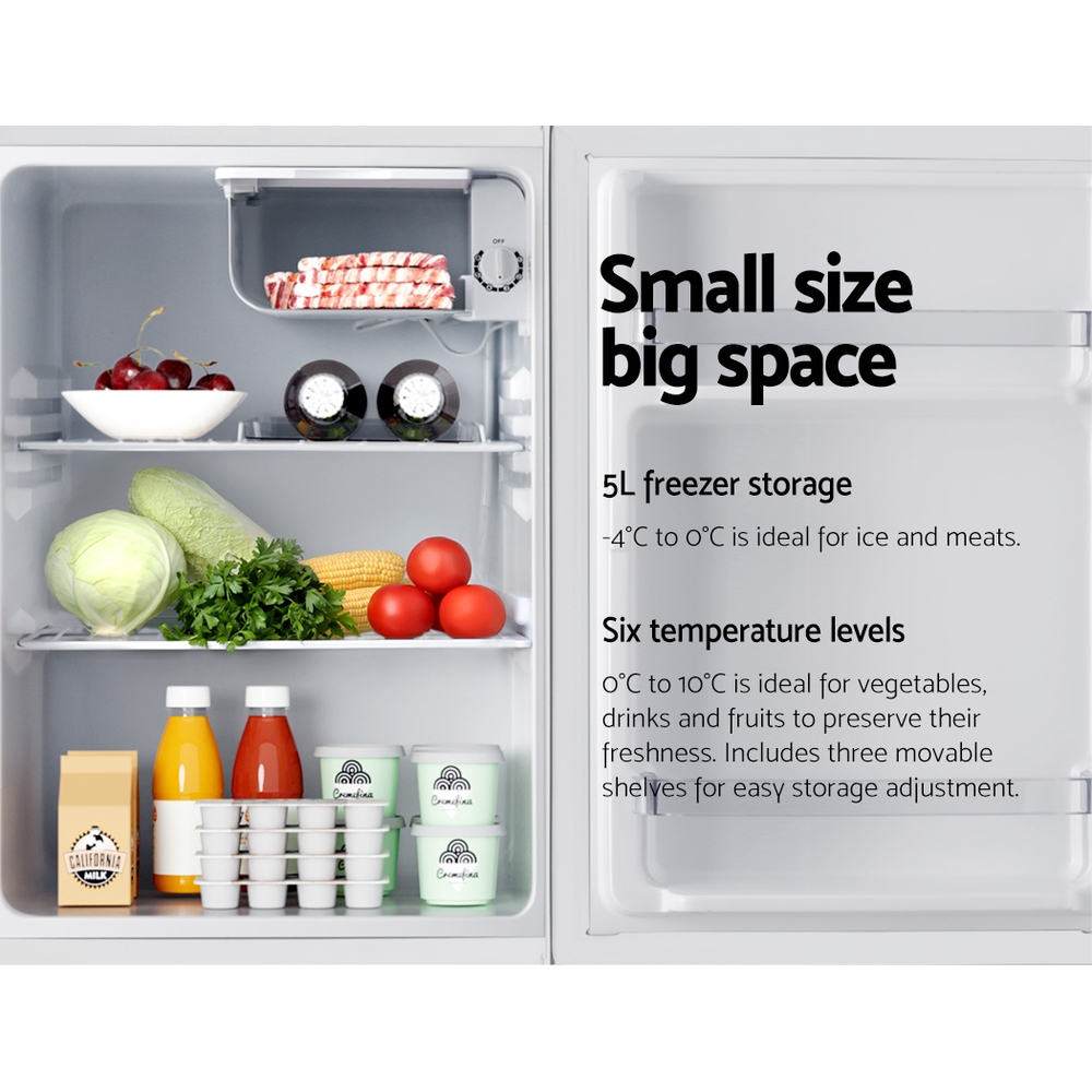 Devanti 70L Portable Mini Bar Fridge - White — image 5
