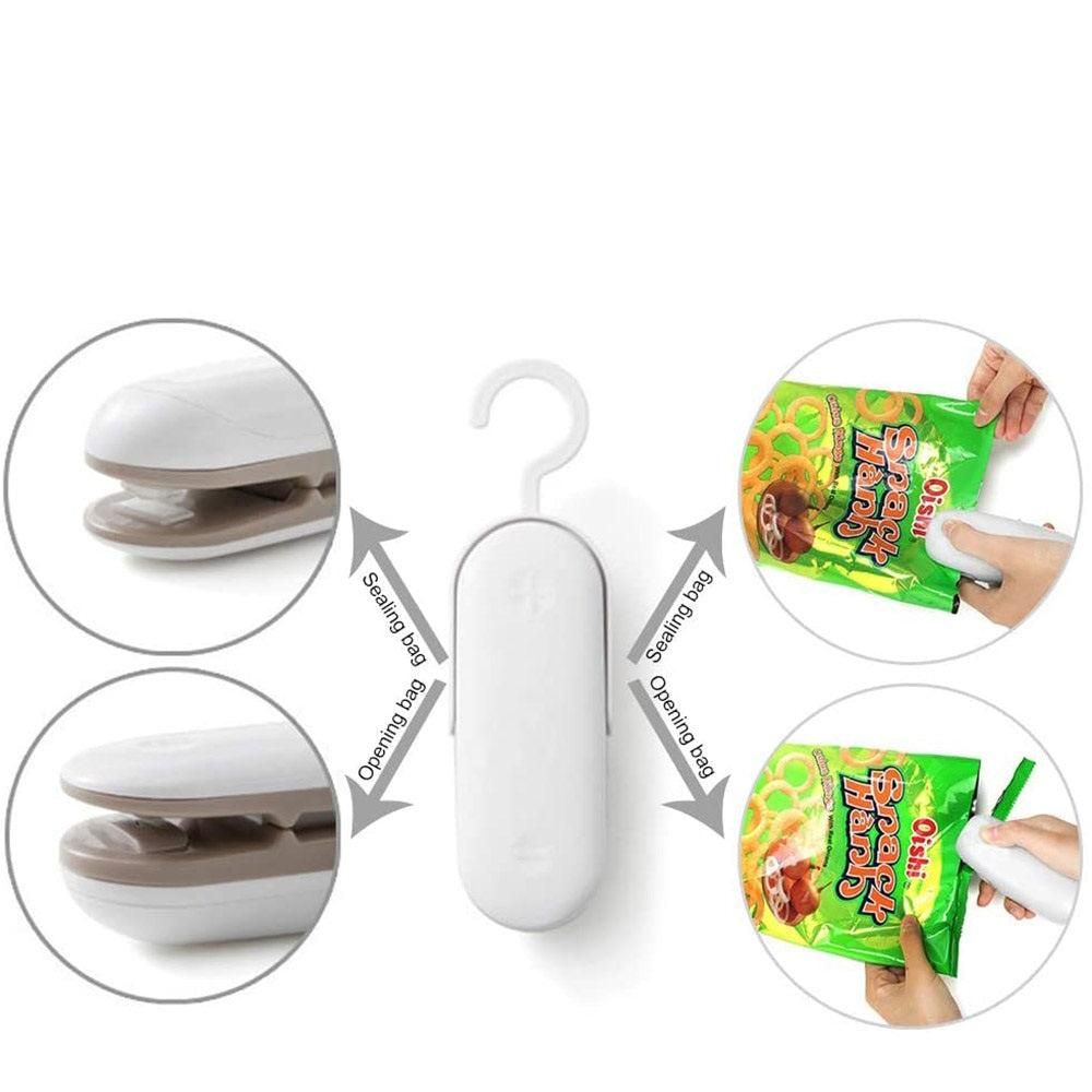 2 in 1 Heat Sealer and Cutter Mini Portable Bag Sealer Brown — image 2