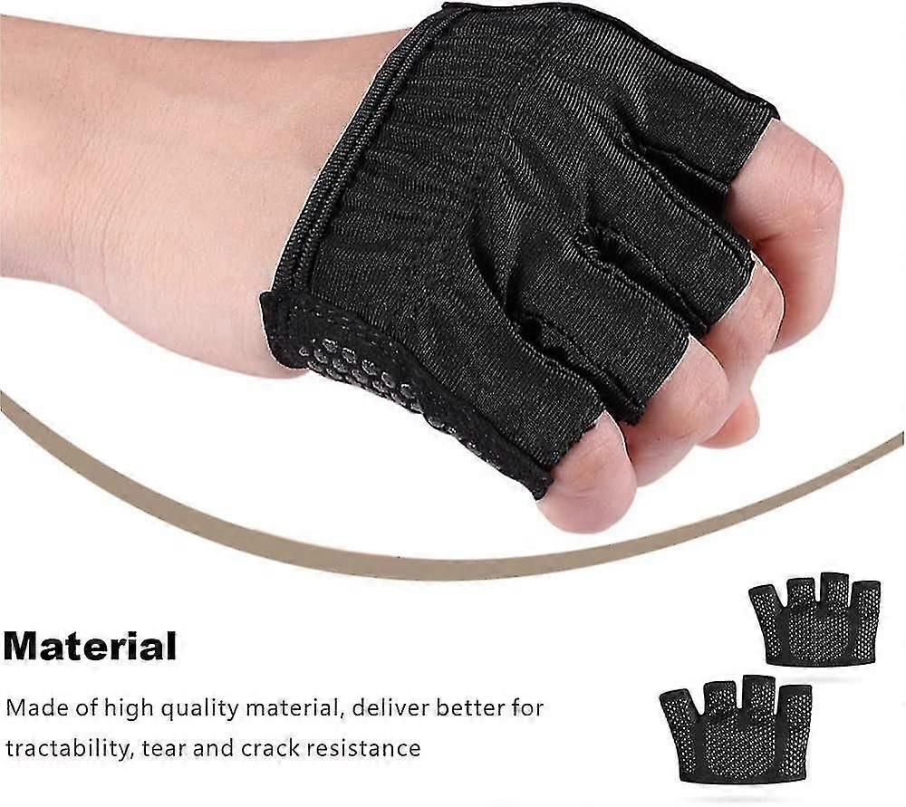 Gym Gloves for Men & Women – Four-Finger Non-Slip Weight Lifting Gloves, Breathable Sweat-Absorbent Fitness Gloves with Silicone Grip for CrossFit — image 4