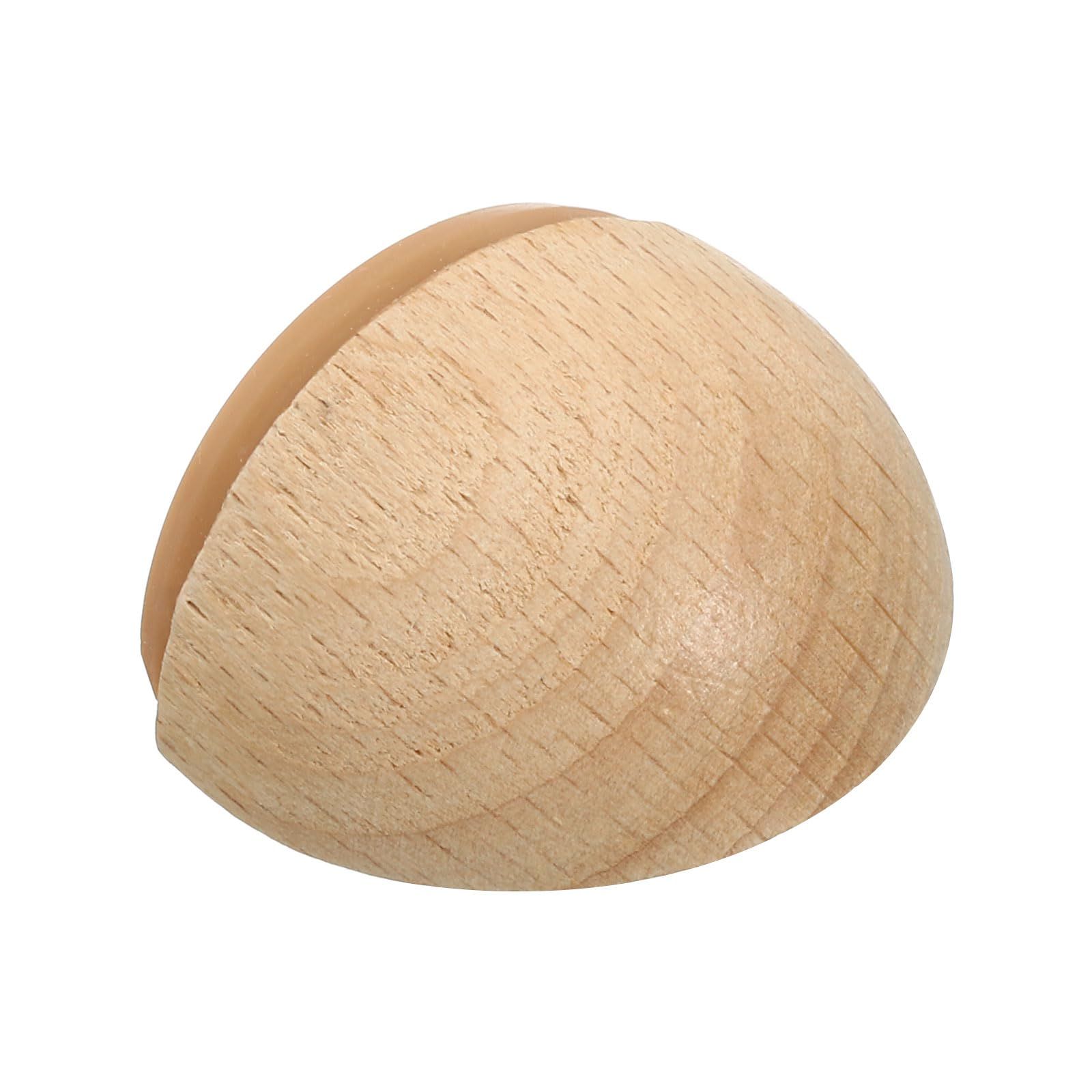 4 Pcs Door Stoppers, Door Stop Doorstop Wooden Door Stopper Wedge Door Wedge Self Adhesive Doorstop Sturdy Semicircle β image 3