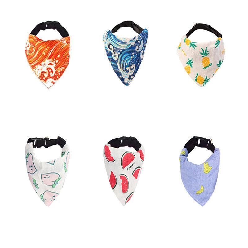 Pet Bandana-Style Collar Saliva Towel Adjustable For Cat Kitten Dog Puppy L Size - Blue — image 3