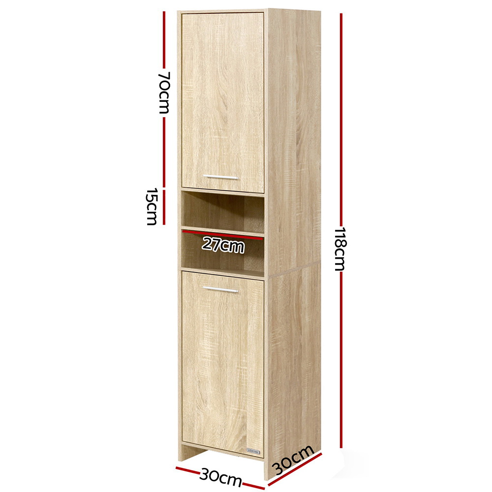 Artiss Bathroom Cabinet Storage 185cm Wooden — image 4