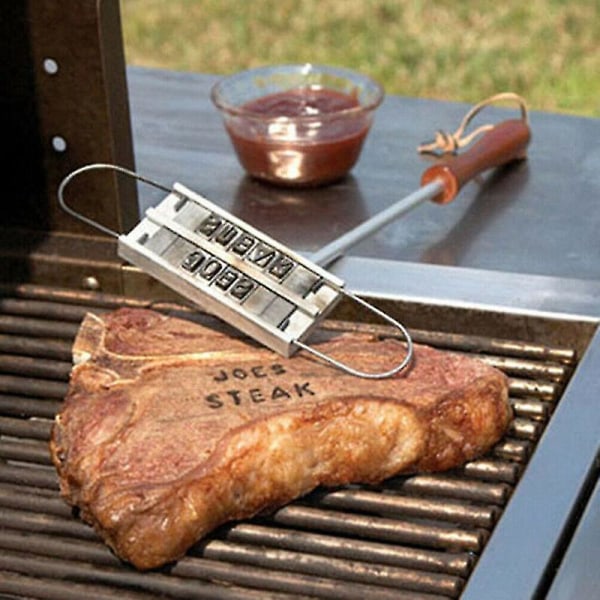 Printed Barbecue Wooden Handle Stamp Barbecue Meat DIY Steak — image 2