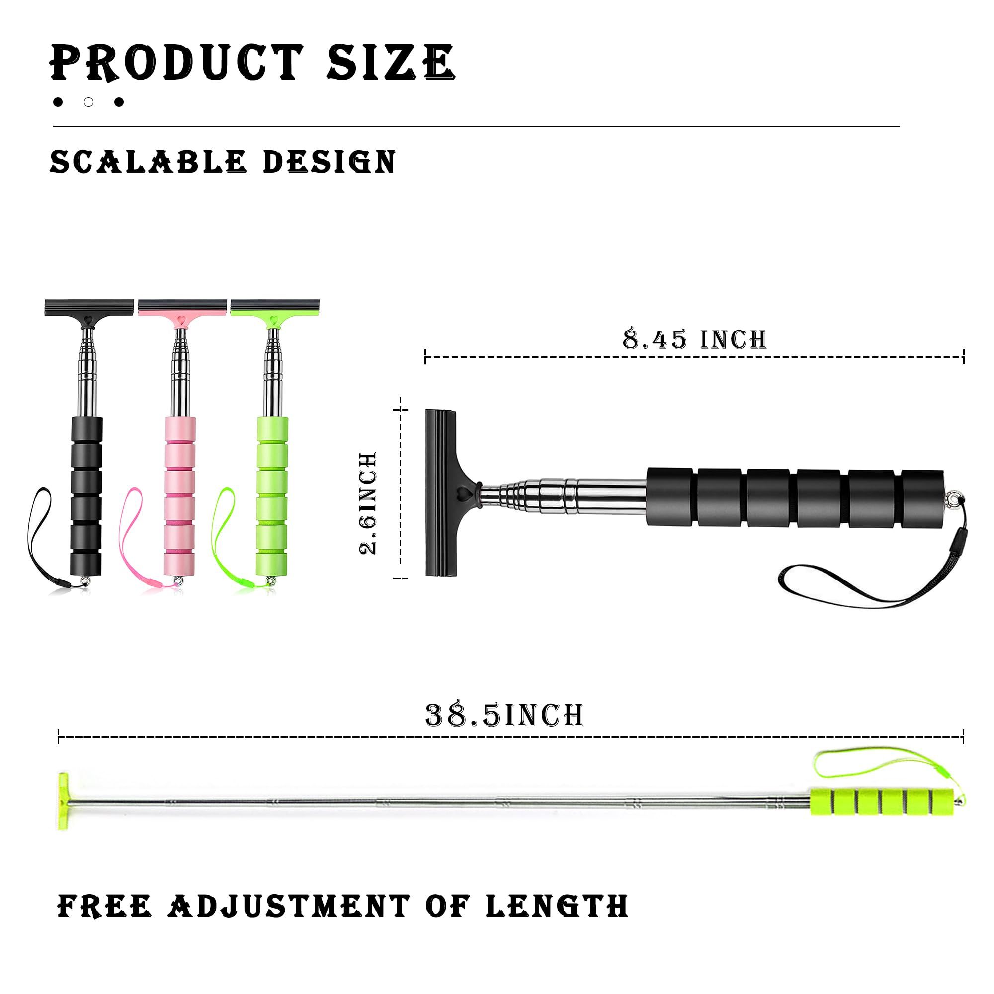 3 PCS Side Mirror Squeegee,Car Mirror Squeegee,Retractable Car Rearview Mirror Wiper, for Rainy Foggy Weather,(Blank/Pink/Green) — image 2
