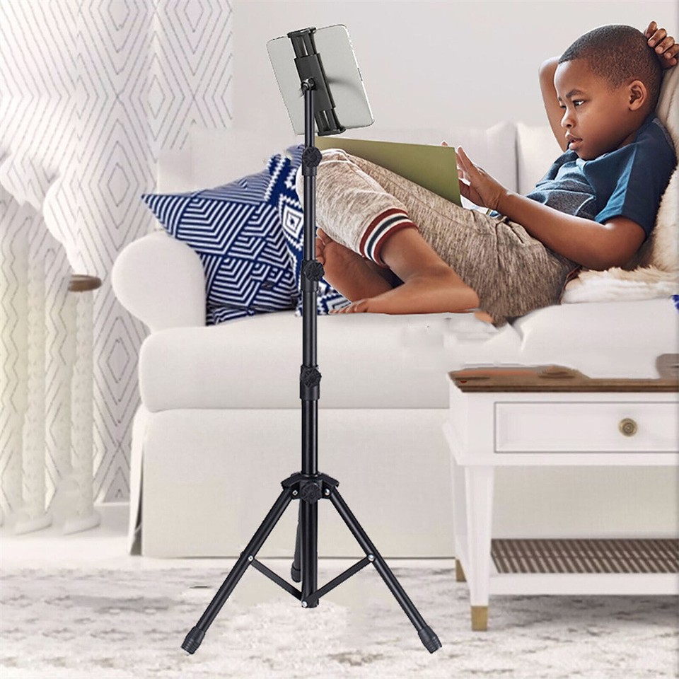 Adjustable 4.7-12.9" Stable Tripod Floor Stand Lazy Tablet Mount Holder for iPad — image 6