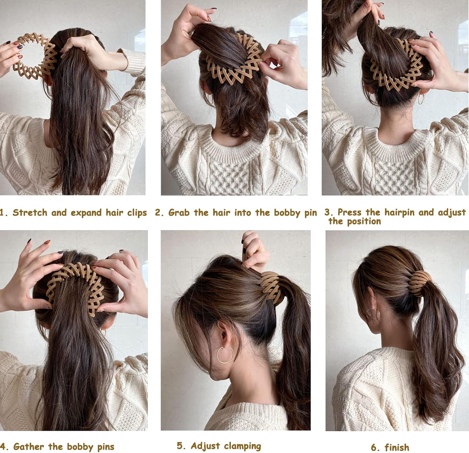 7PCS Birds Nest Hair Clip Holder and Lazy Plate Hairpin for Thin Hair — image 6