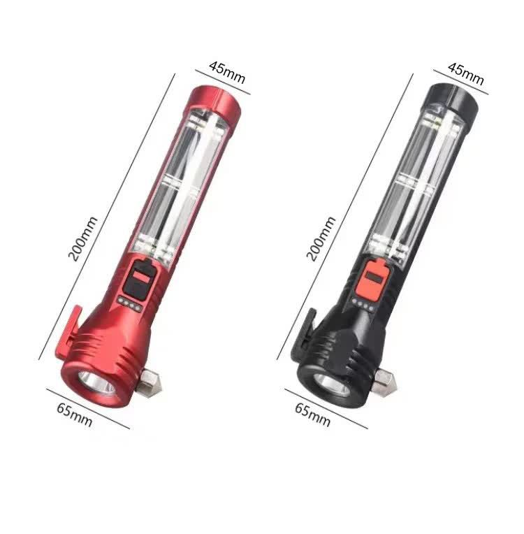Rechargeable Safety Flashlight, Waterproof Emergency Torch with USB Charging, High-Lumen, Red โ image 5