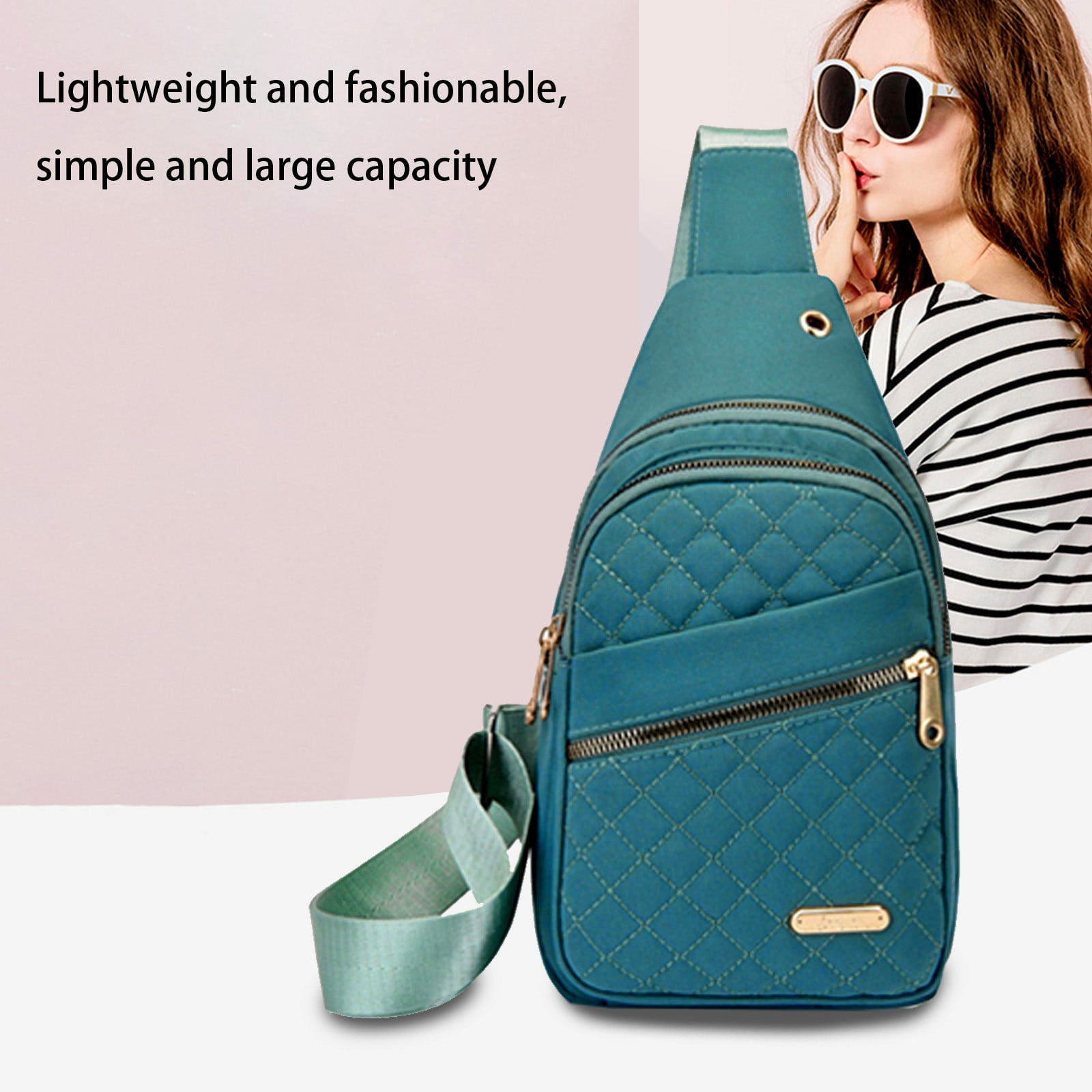 Sling Bag for Women, Crossbody Sling Backpack Small Sling Bag Multipurpose Crossbody Shoulder Bag Travel Hiking Backpack, Sling Bag for Men #1-Green — image 6