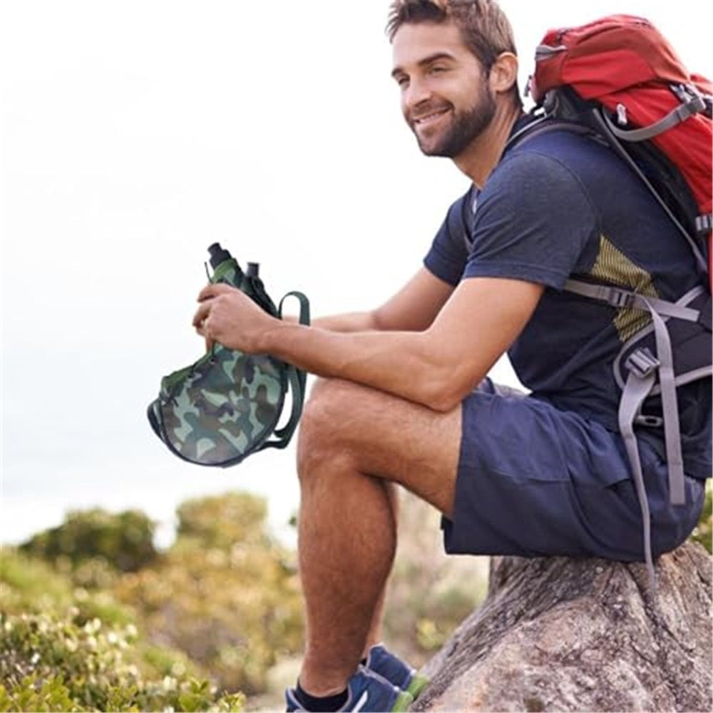 800ml outdoor Canteen Water Bottle with Belt and Cover Water Bottle Pouch Bag for Camping,Hiking,Climbing,27 OZ โ image 4
