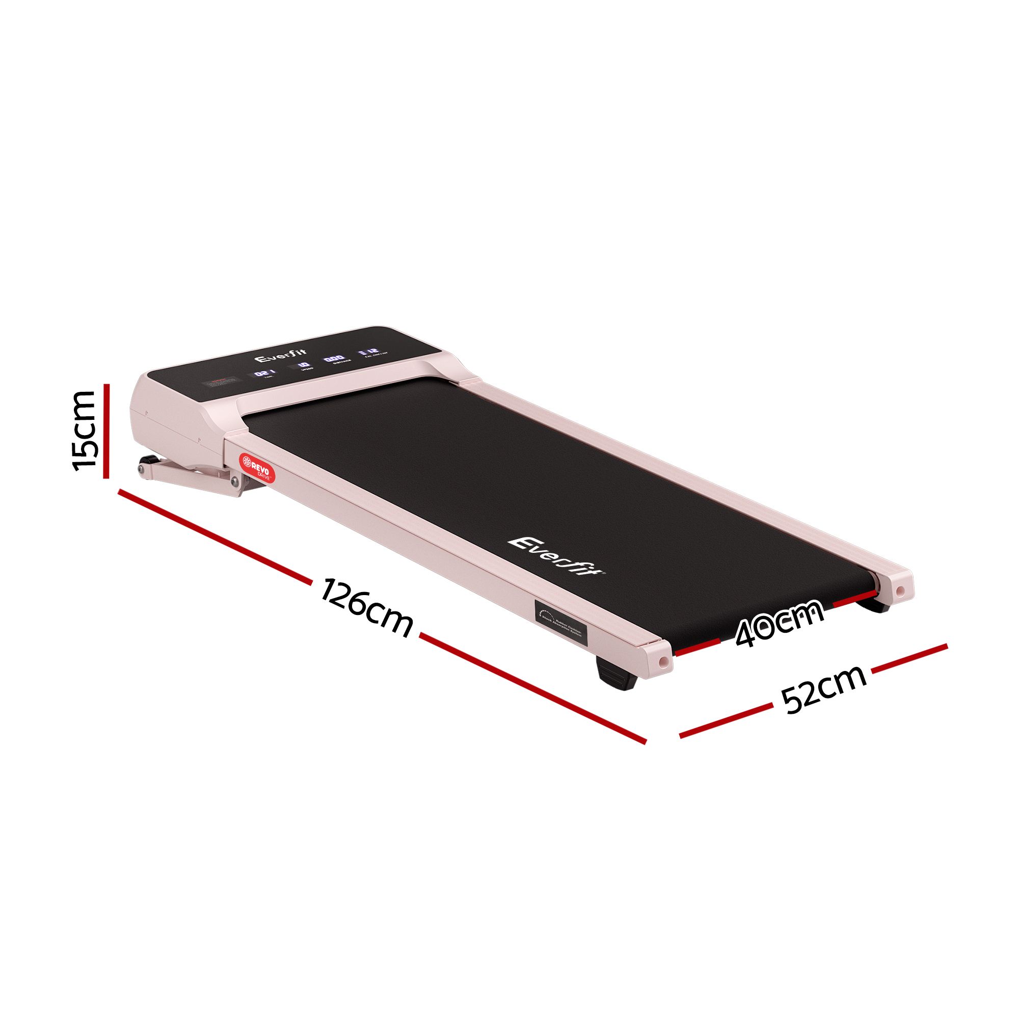 Everfit 3 in 1 Walking Pad Treadmill 20% Auto Incline Under Desk Treadmills for Home Gym With 40cm Wide Belt Pink — image 2