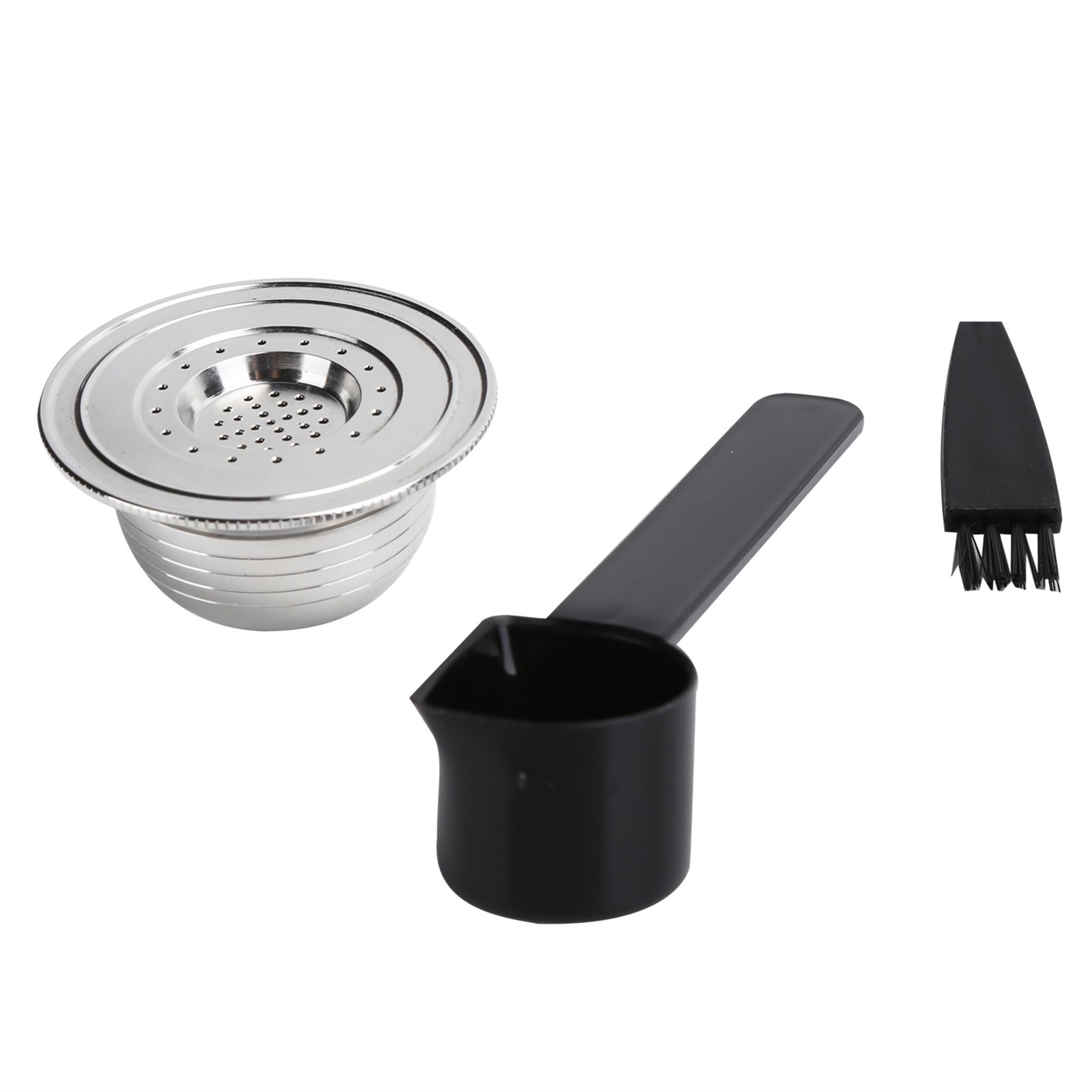 Coffee Capsule Kit with Spoon Brush Gaskets Reusable Coffee Filter Cup Fit for BIALETTI