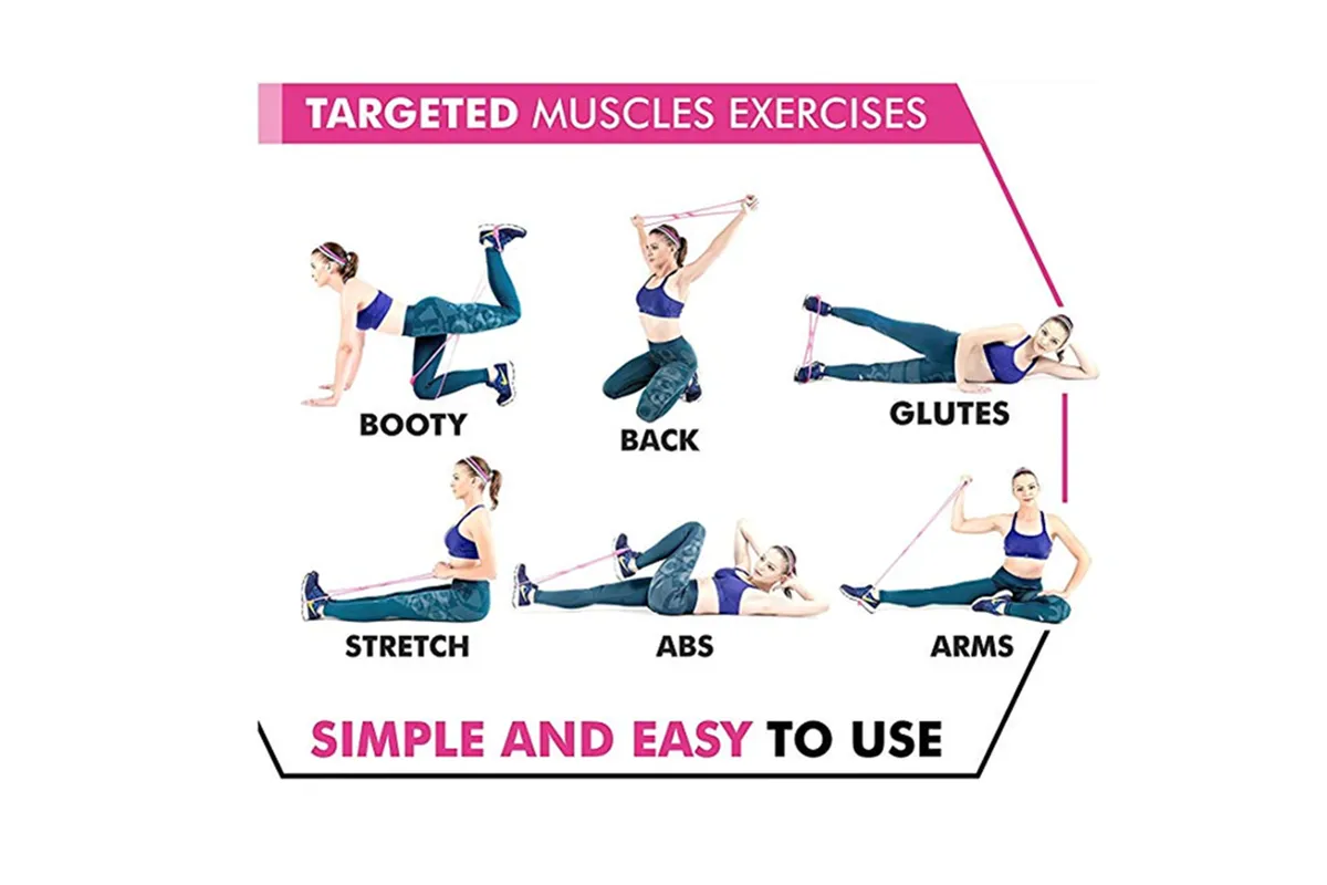 Booty Belt Resistance Workout Band For Women - Build,Tone,Sculpt The Glute Muscles Pink โ image 6