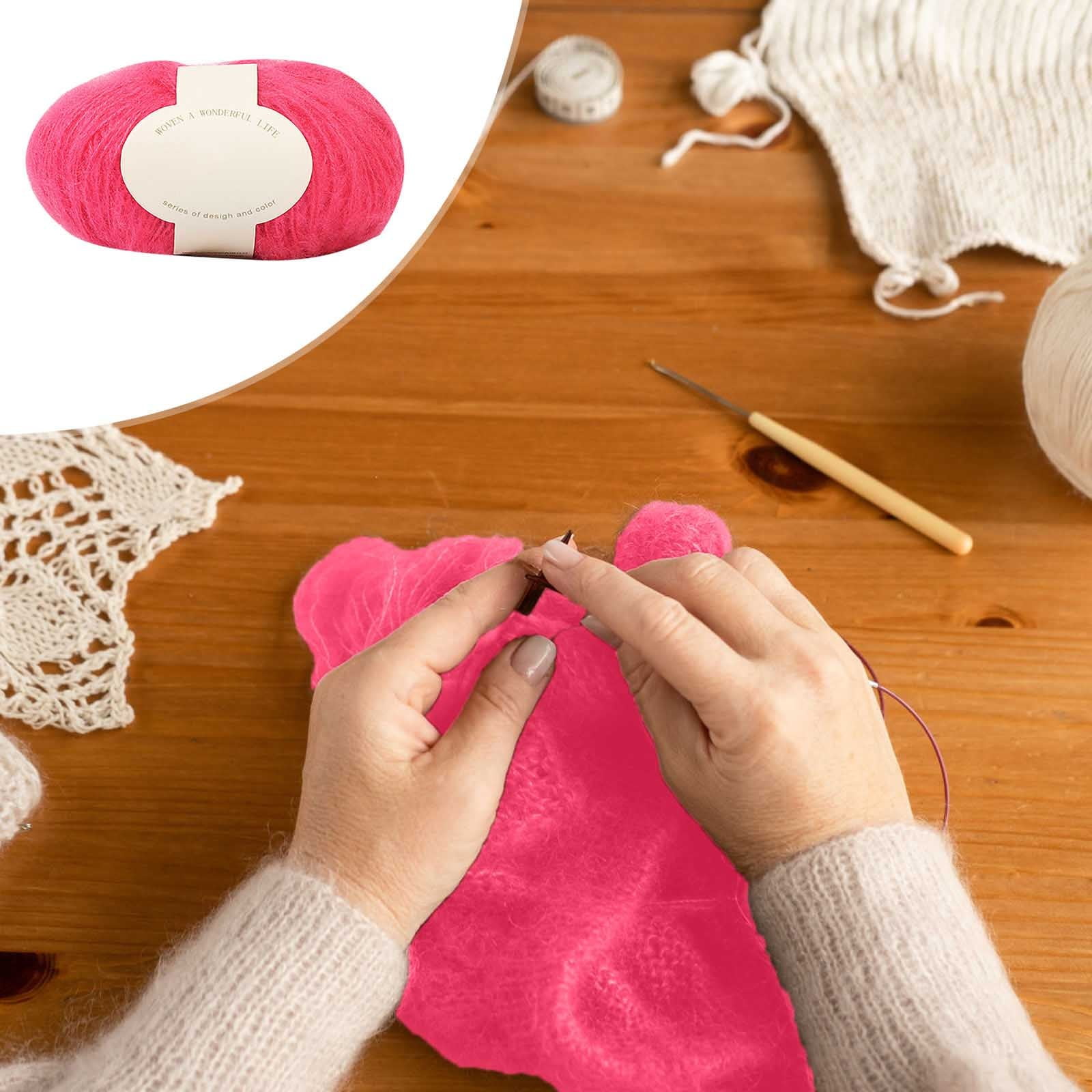 Clearance! Boovnll Mohair Yarn, Soft Yarn for Crocheting, Hand Knitting Hats, Sweater, Scarves, Crafts, Home Decorations, DIY Kids Toys, Yarn 11 โ image 3