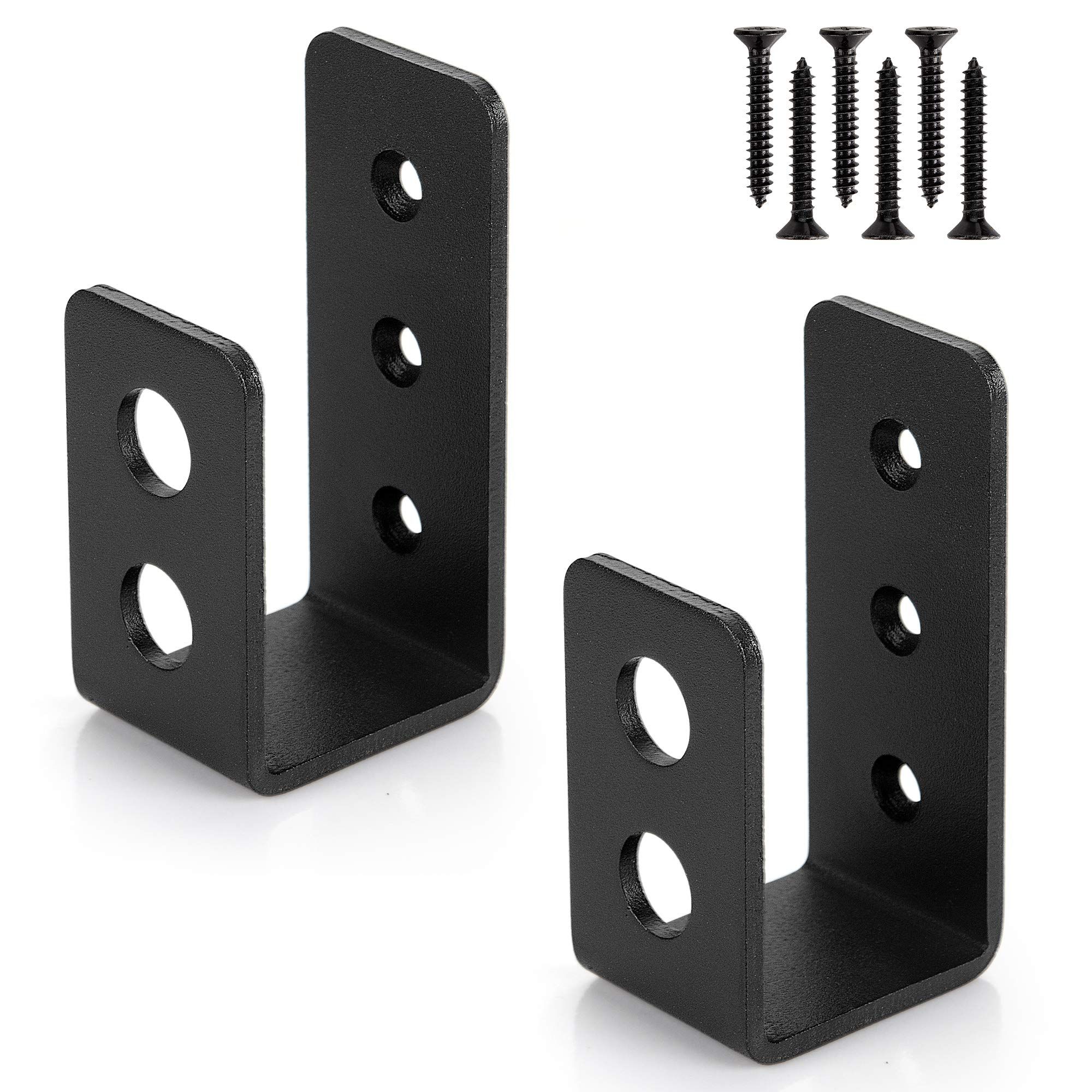 2pcs Open steel U-shaped bracket suitable for 2x4 wood, door latch, household tool hanger, barn — image 4