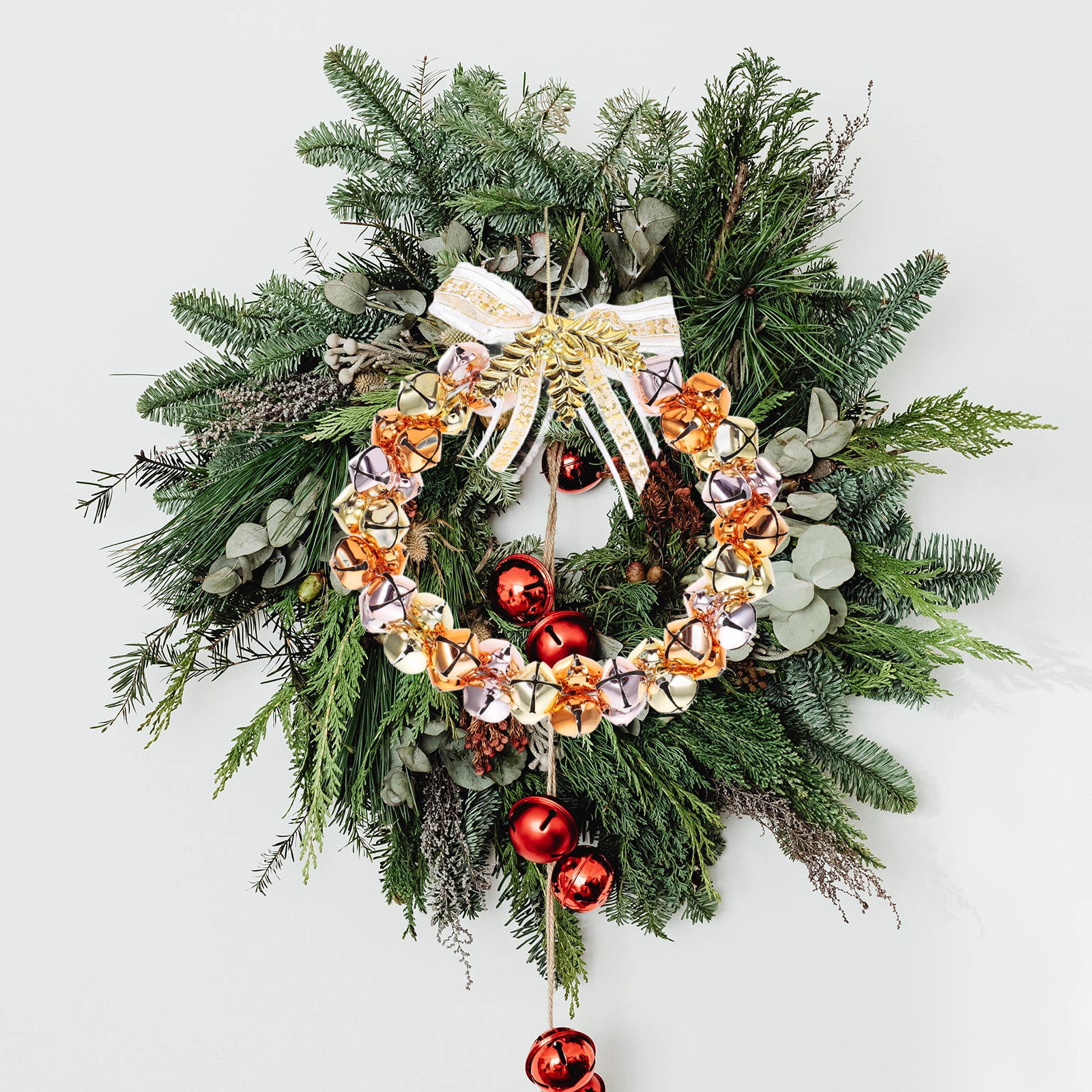 Golden Christmas Bell Wreath with Bells for Decoration Iron Material Adds Festive Touch โ image 2