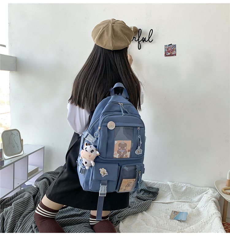 Blue Backpack for Girls Cute Fashion Travel Backpacks Bookbag School College Students Backpack Durable Backpack Cool — image 4