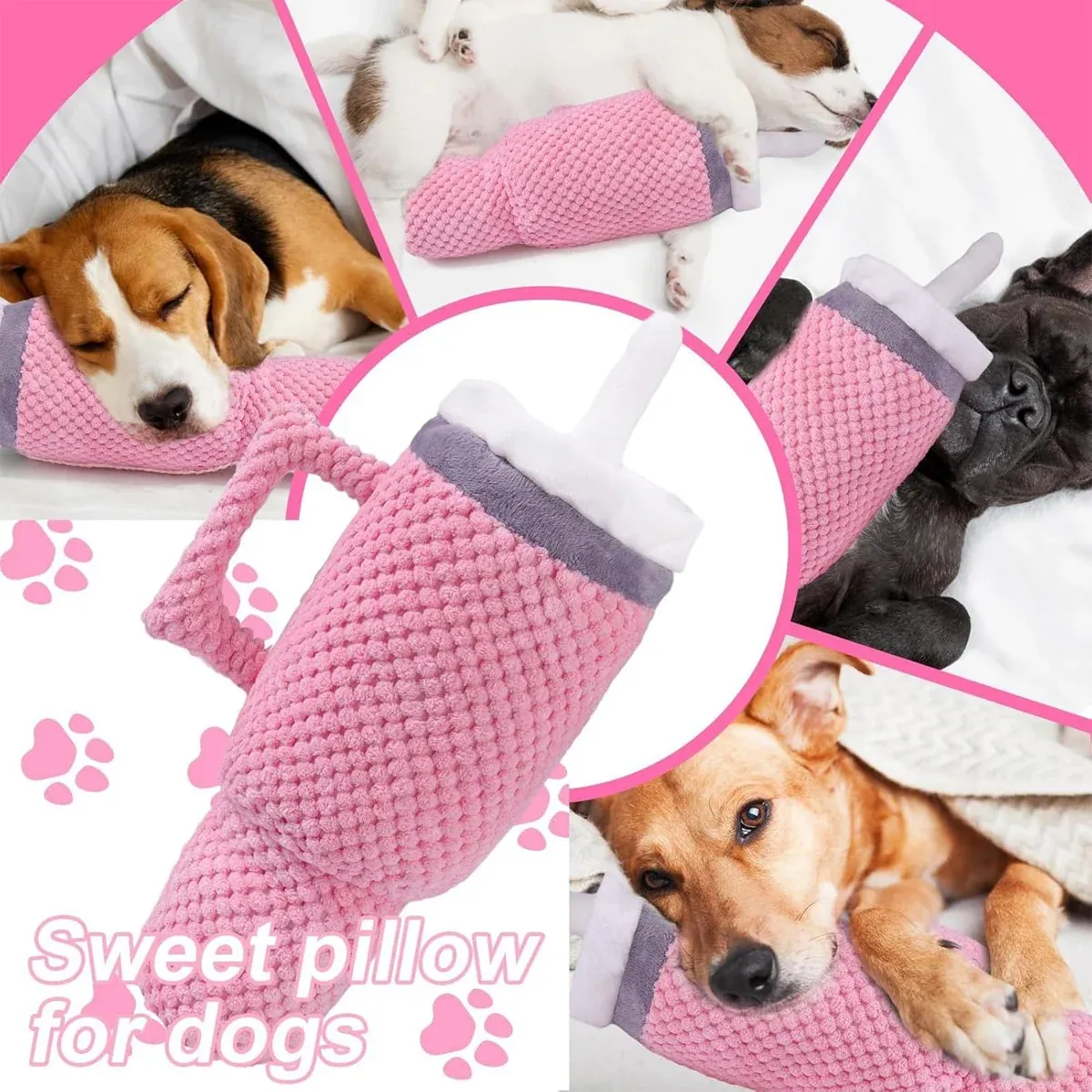 Dog Squeaky Toy Stuffed Water Cup Toy Plush Cup Chew and Supplies Training Pet — image 5