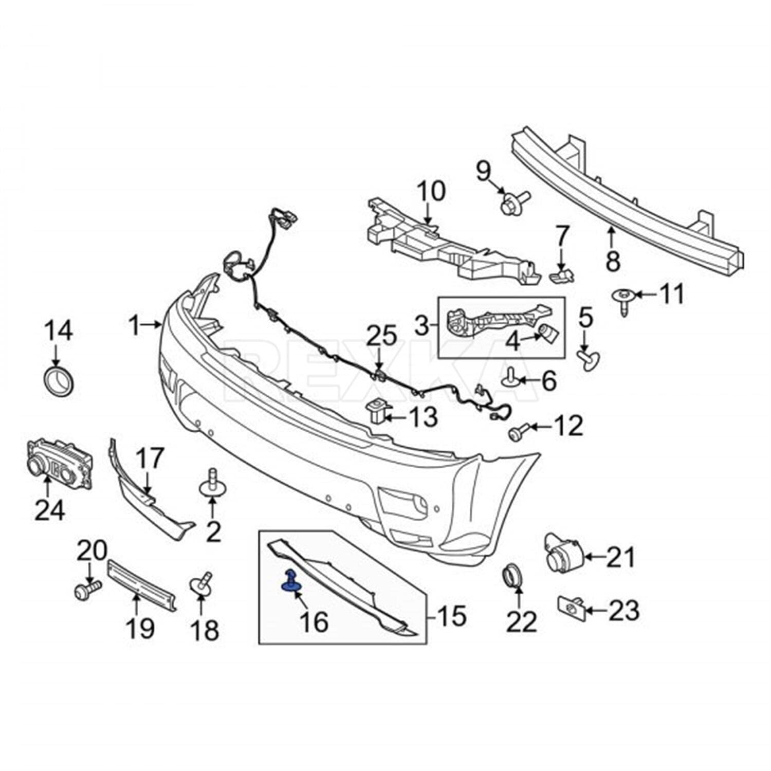 Rexka 10pcs Bumper Cover Retainer Tow Bracket Cover Body Liner Twist to Lock Retainer Clip for Land Rover LR012844 Discovery LR4 Range Rover Sport Velar โ image 6