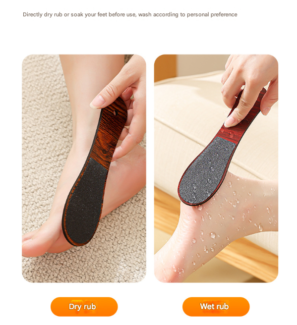 Khaki Professional Pedicure Foot File 10-Pack - Double-Sided Callus Remover with Wooden Handle โ image 3