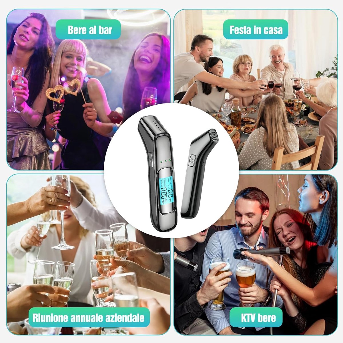 Breathalyzer - Digital Breathalyzer - Portable Breathalyzer - With HD LED and high-sensitivity chip - USB rechargeable - Highly accurate breathalyzer for drunk โ image 4