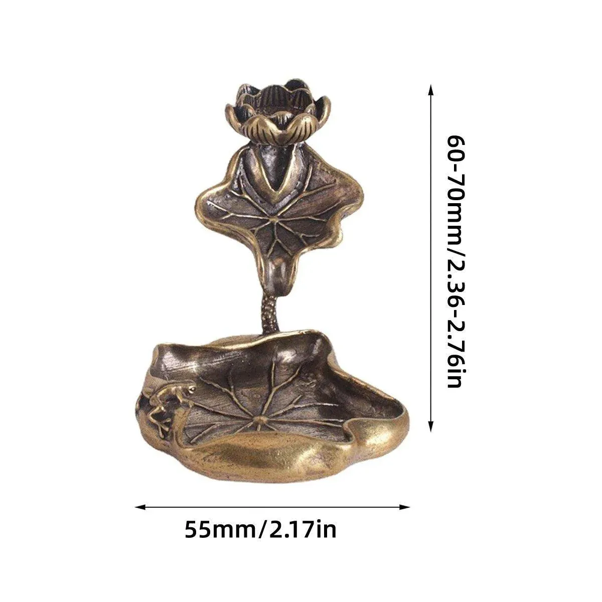 Lotus Flower Incense Holder Flowing Backflow Burner Home Office Decor Ornament — image 3