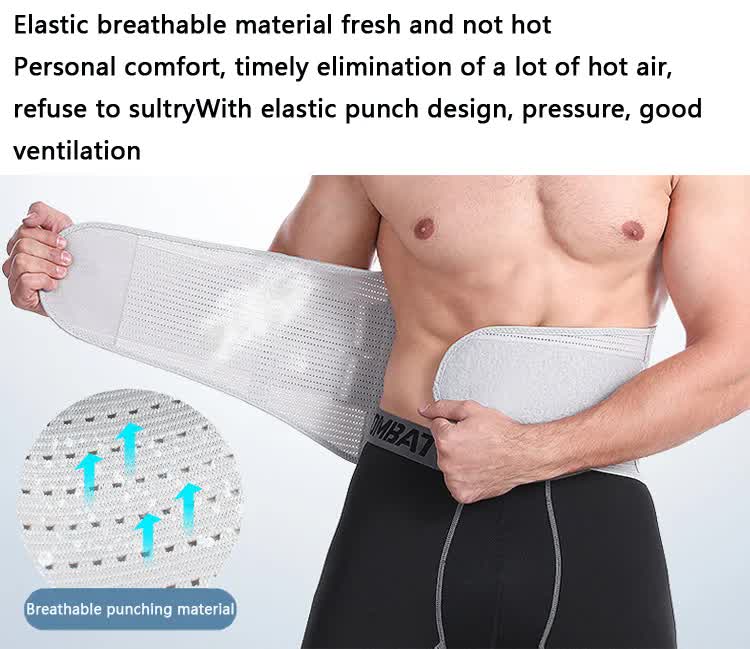Size S Black Breathable Waist Support Belt โ Adjustable Back Brace for Men and Women, Squats & Back Pain Relief โ image 4