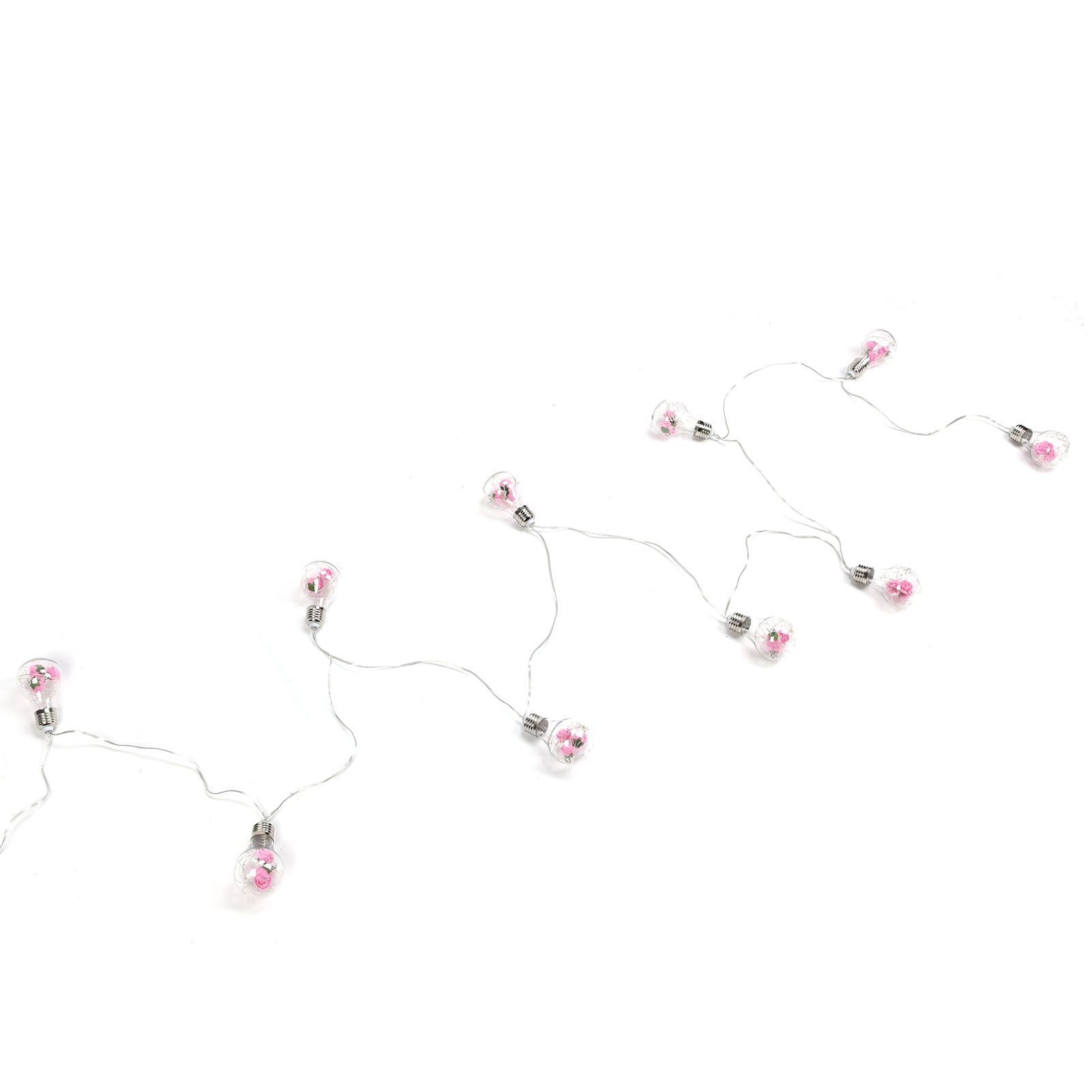 Light String 100LEDs Copper Wire Light String Artificial Rose E27 Bulb Children's Room Bedroom Decorative Lamp — image 3