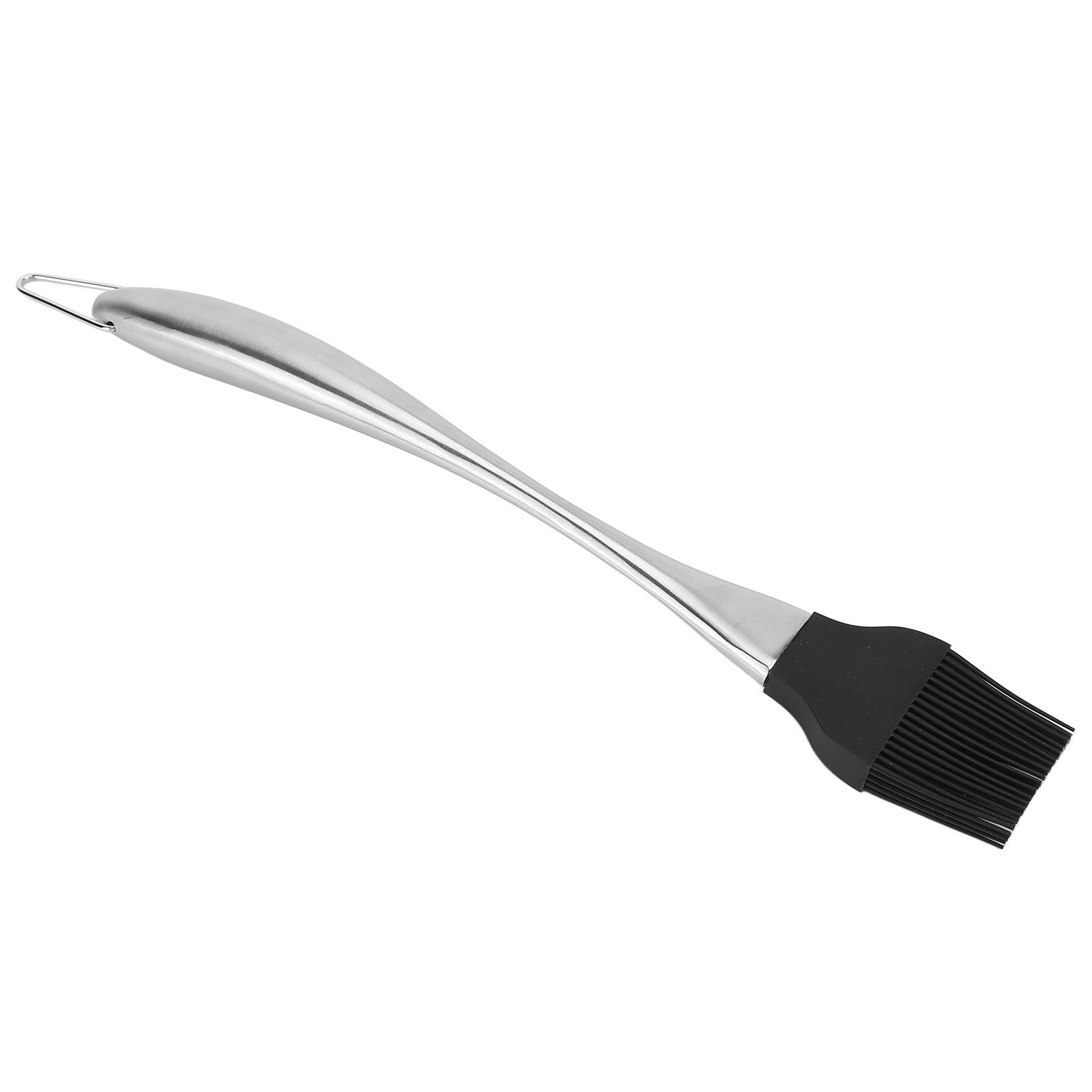Silicone Brush Stainless Steel Handle High Temperature Resistant Kitchen Baking Barbecue Sauce Oil BrushCurved Handle Large Black — image 6