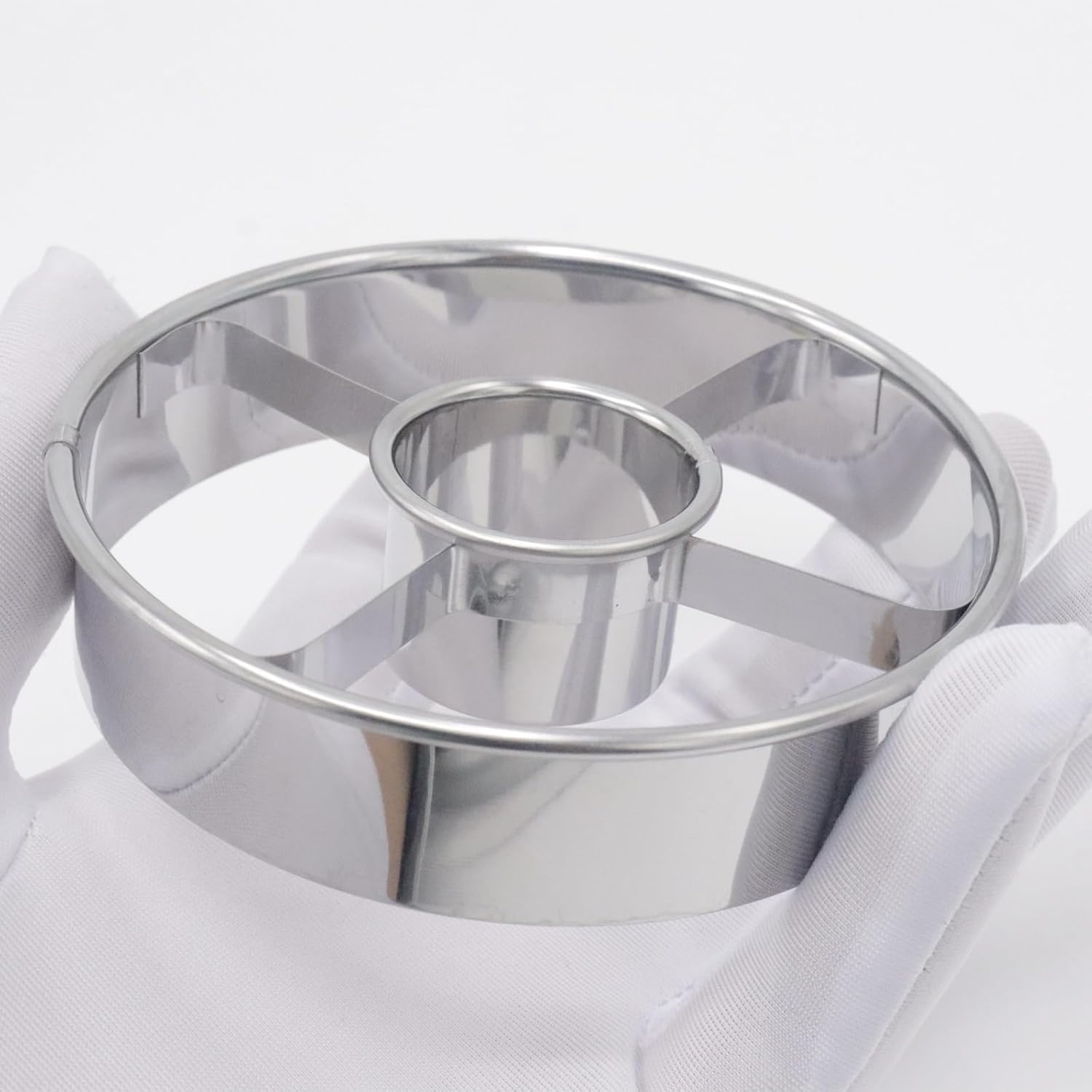 2 Pack 3.86 Inch Stainless Steel Donut Molds Professional Baking Tools for Perfect Donuts Bagels Cookies and More — image 5
