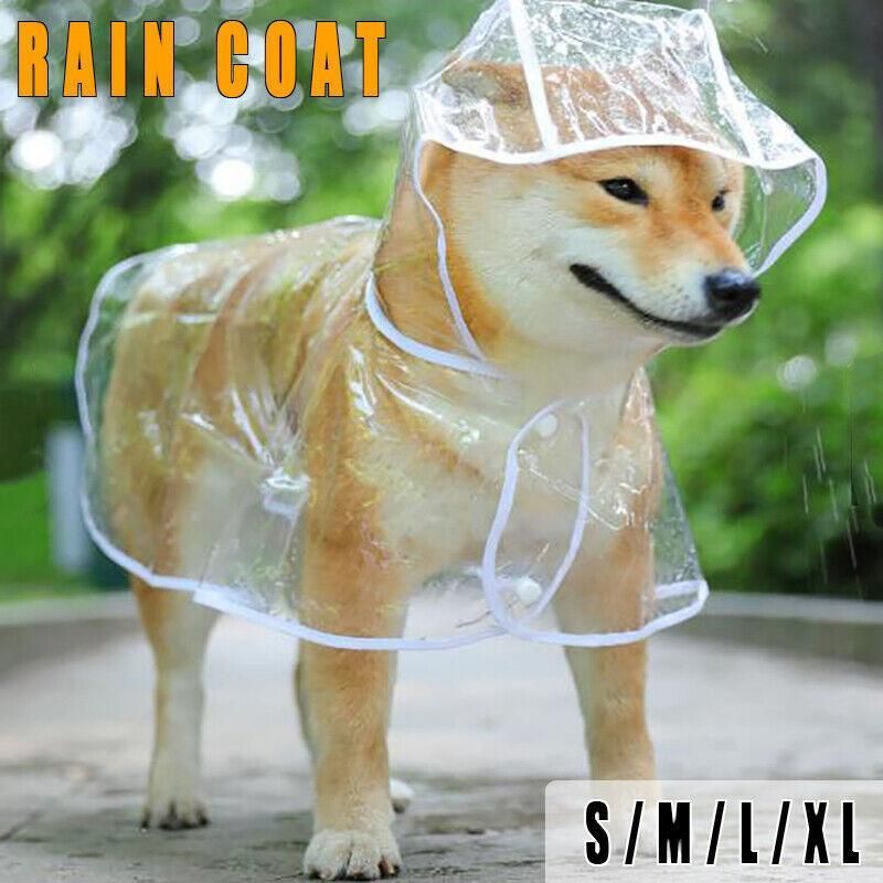 Puppy Waterproof Pet Dog Raincoat Jacket Clothes Vest Rain Coat Outdoor Hoodies White - XL โ image 2