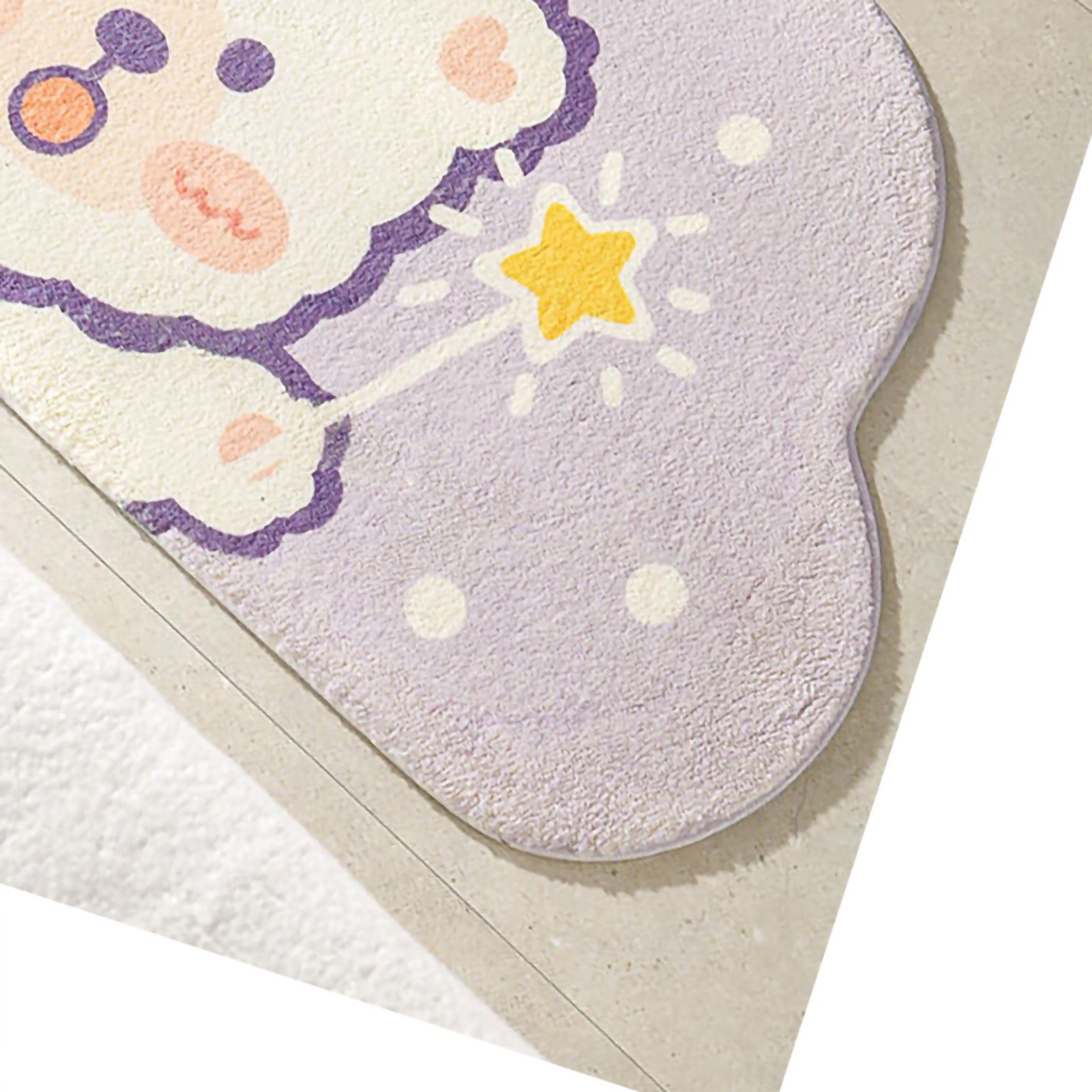 Cute Bathroom Mat Minimalist Water Absorption Skid Resistant Bath Quick Dry Floor Mat for Home Light Up Bear 50 × 80cm / 19.7 × 31.5in — image 5
