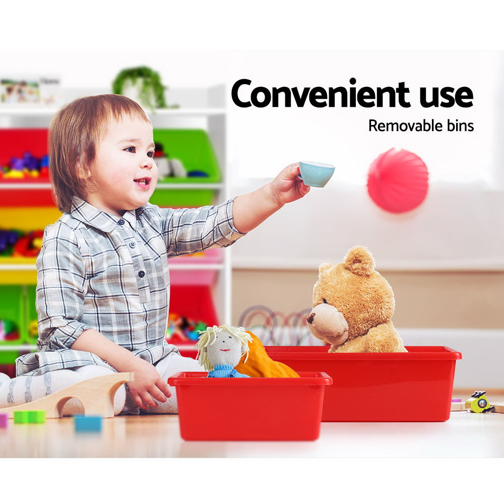Keezi Kids Toy Box 8 Bins Bookshelf Storage Rack Organiser Toy Display — image 6