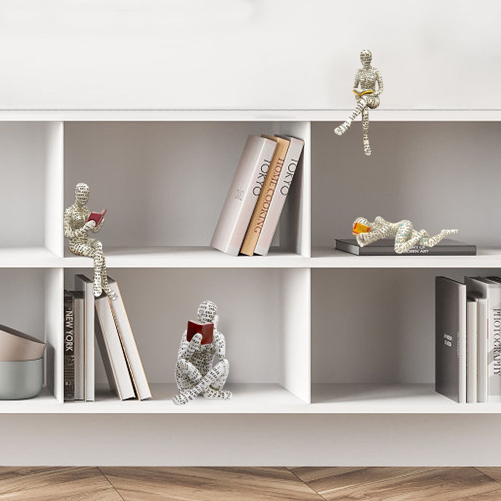 Woman Reading Paper Pulp Molding Ornaments Resin Ornaments Bookshelf Decoration โ image 6