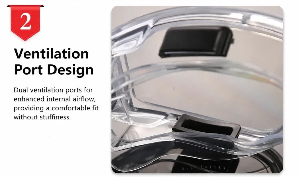 Perfect Surprise Fog-Free Outdoor Goggles, Red Frame Clear Anti-Fog — image 4