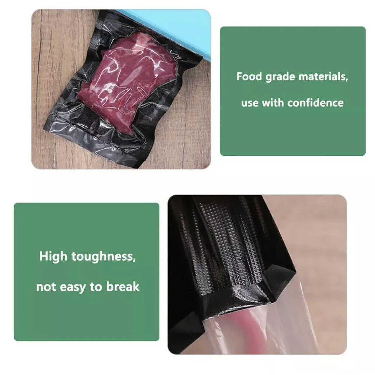 Black Vacuum Food Sealer Seal Bags Rolls Saver Storage Commercial 20/28Cm*5M - 20cm* 5m* 1 Roll โ image 6