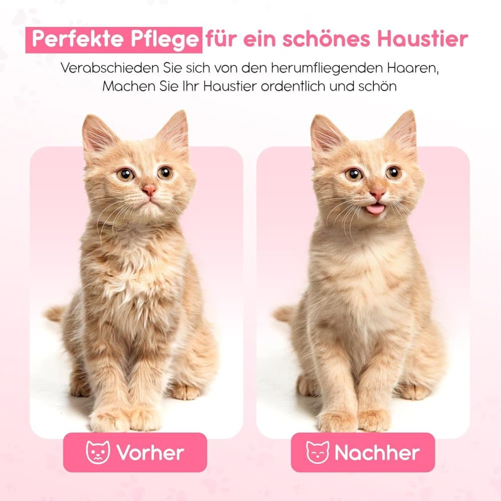 Dog brush and fur brush for dogs and cats, Pink — image 2