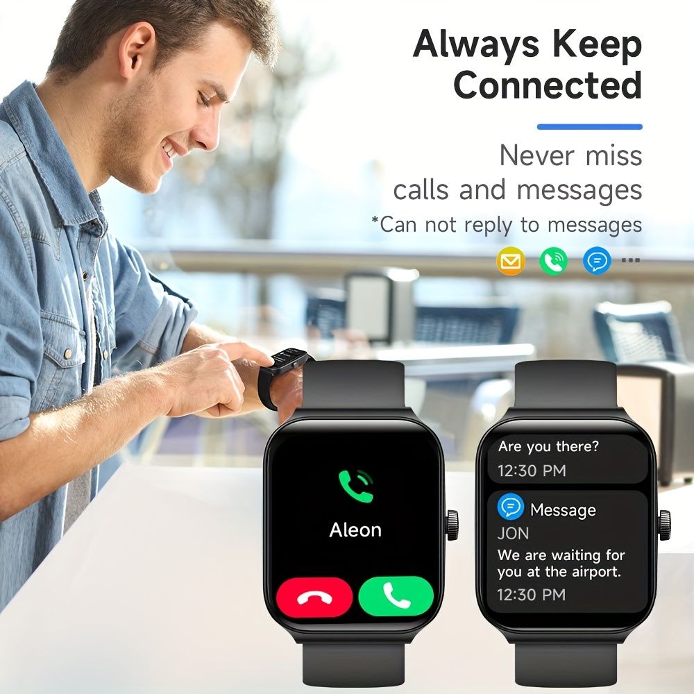 Smartwatch, men's and women's, 4.95cm fitness tracker, supports answering/making calls, wireless/睡Sleep tracking / 50 exercise modes, fitness watch, holiday — image 3