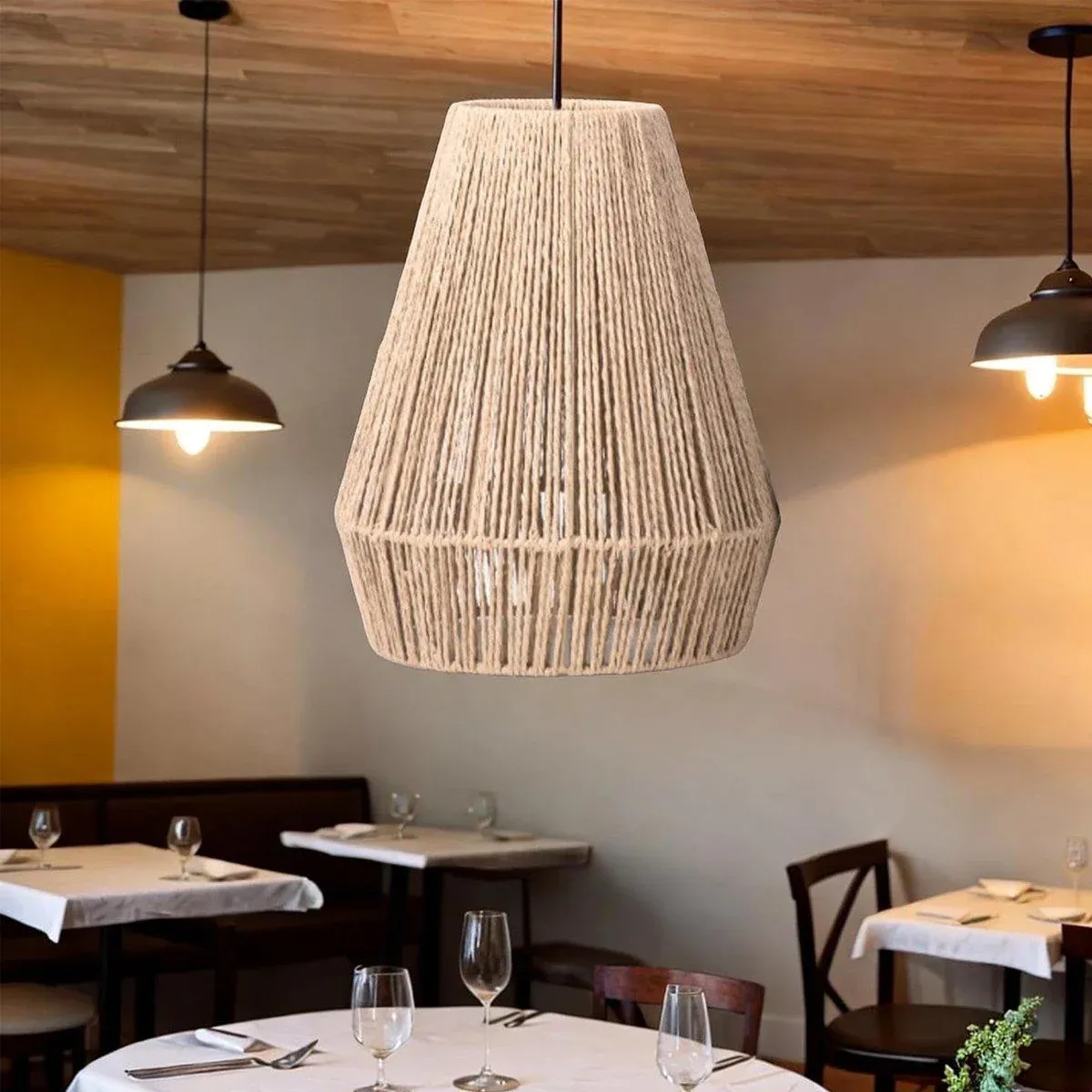 Braided Paper Rope Lampshade Chandelier Hanging Decoration for Lighting Decor โ image 5