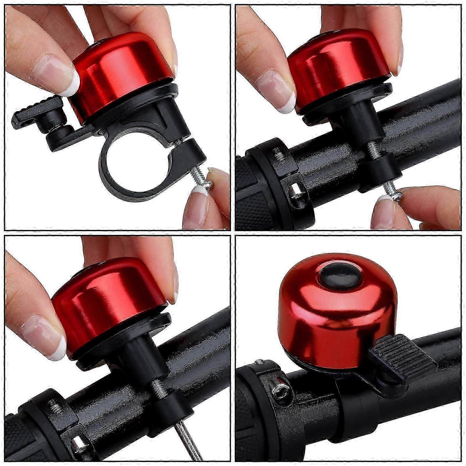 2PCS Bike Bell Bicycle Bell With Loud Crisp Clear Sound, Road And Mountain Bike Bell (Red) โ image 3