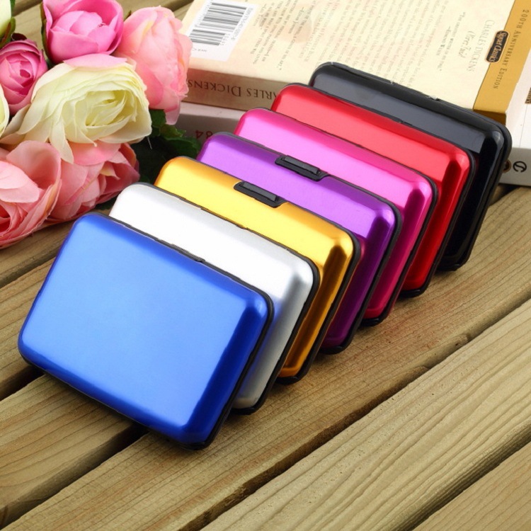 3-Pcs White Slim Aluminium Credit Card Holder RFID Blocking Wallet Hard Shell Case Business Card Organiser Lightweight Pocket Size for Everyday Use — image 3
