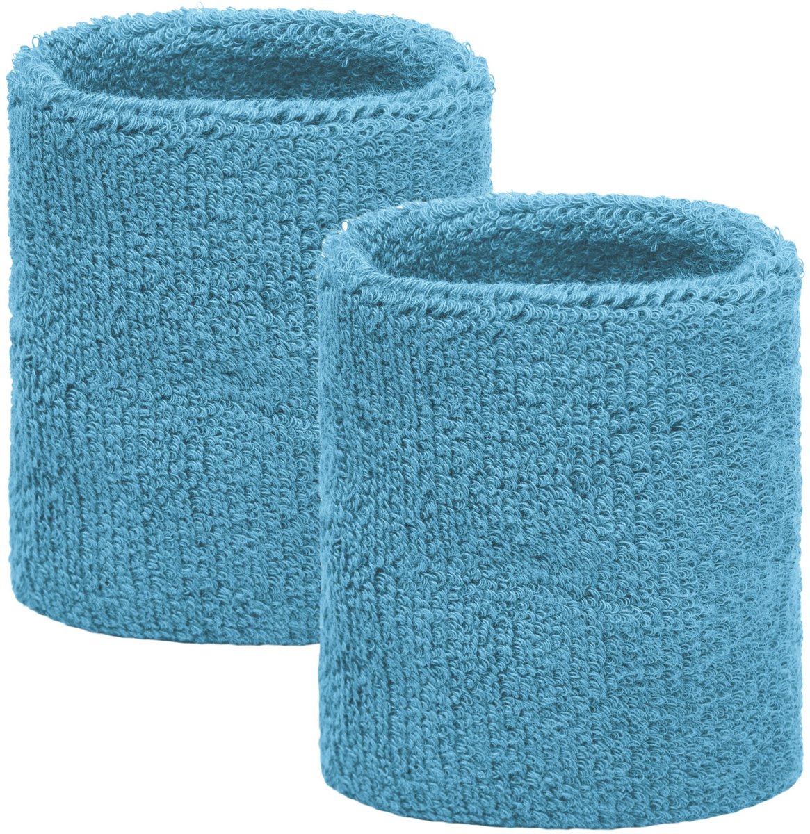 Light blue wrist sweatbands 2 pieces