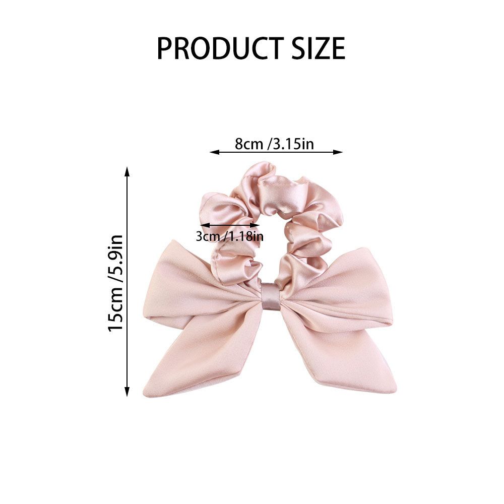 3 Pcs Hair Scrunchies Bowknot Chiffon Hair Scarf Elastics Ties Ponytail Holder Scrunchy Hair Rope Vintage Accessories for Women — image 5