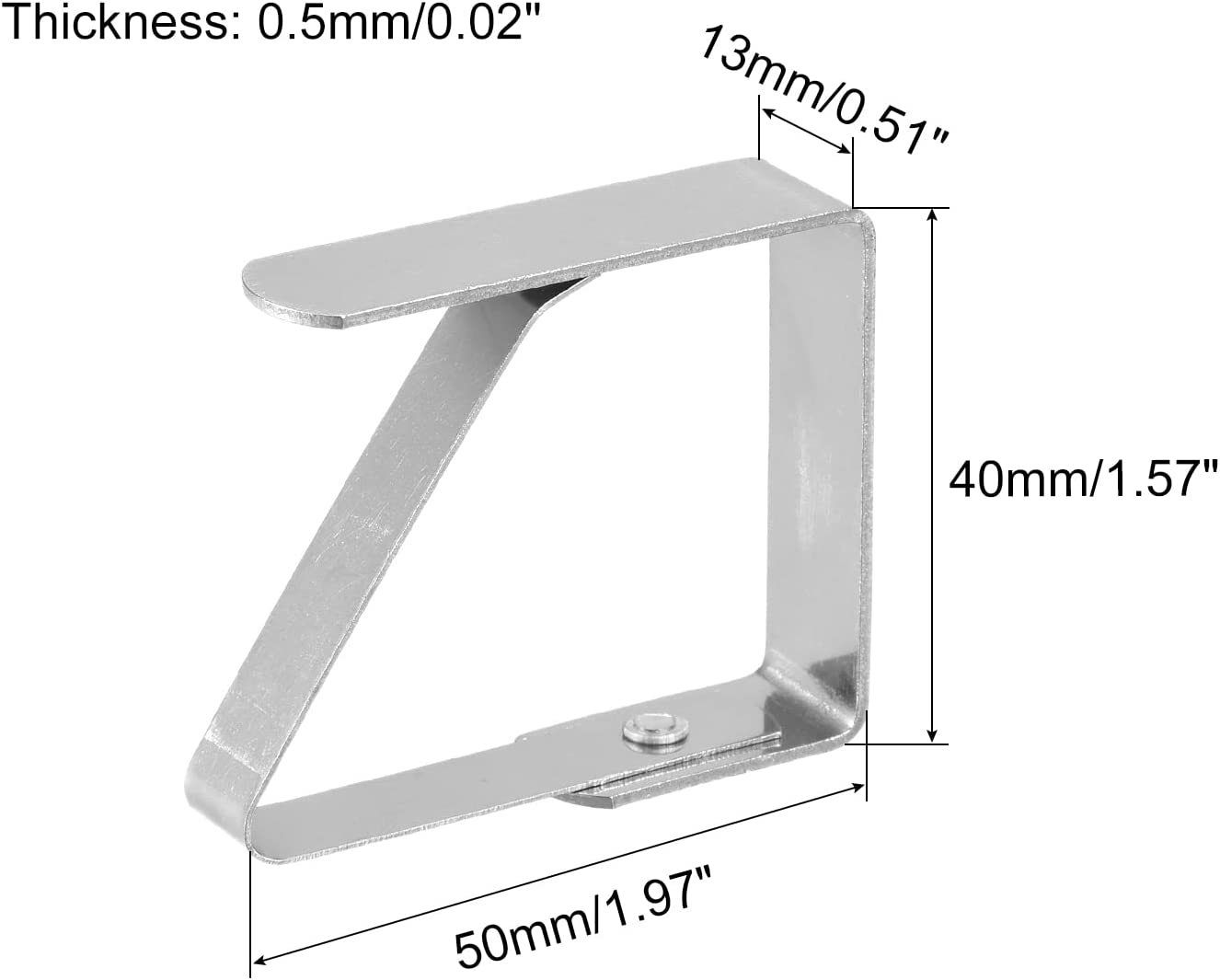 Stainless Steel Home Kitchen Teapot Table Cloth Holders Clip Clamp 4pcs Silver Tone Cloth Clip/Holders Premium Table Cover — image 5