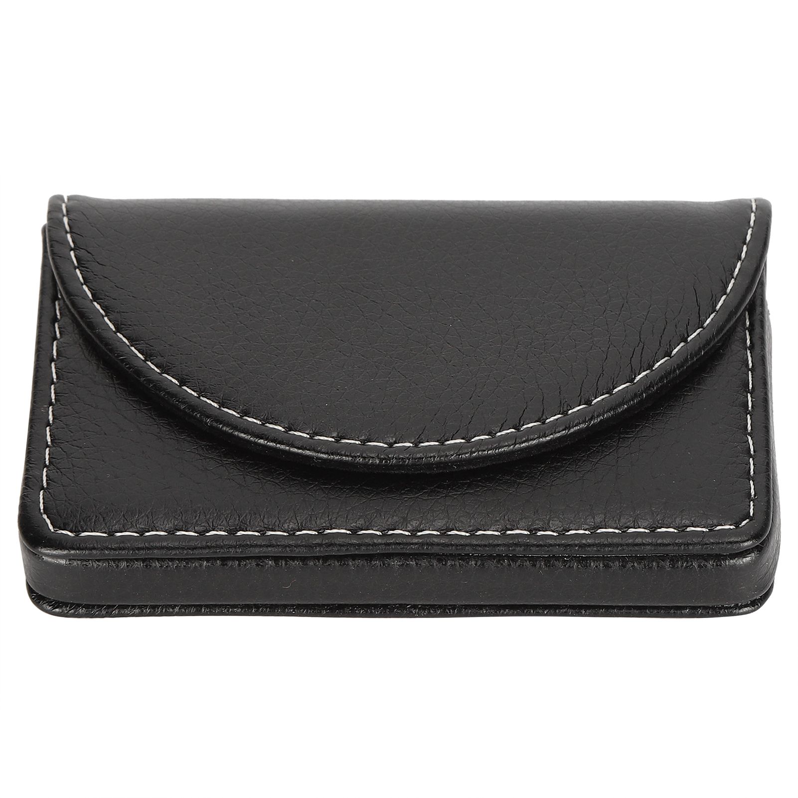 Business Name Card Case PU Leather Holder Organizer Gifts for Traveling BusinessBlack 033#